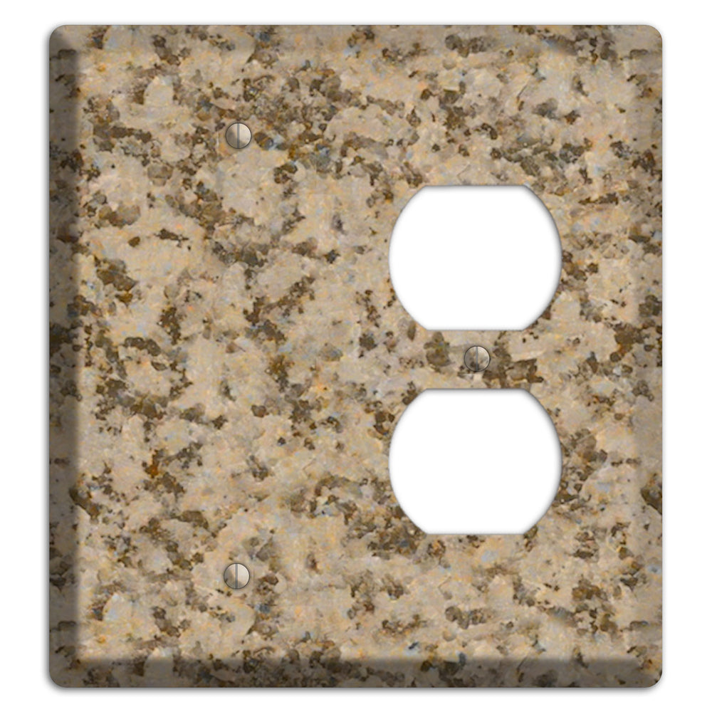 Giallo Santa Cecilia Granite Blank / Duplex Wallplate
