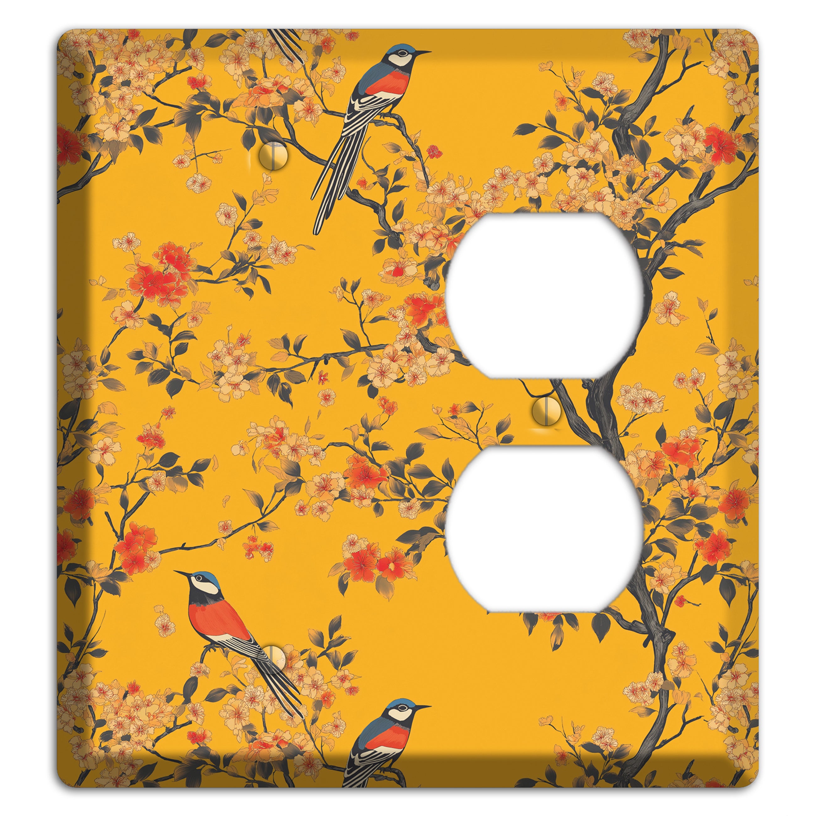 Blossom & Plume Blank / Duplex Wallplate