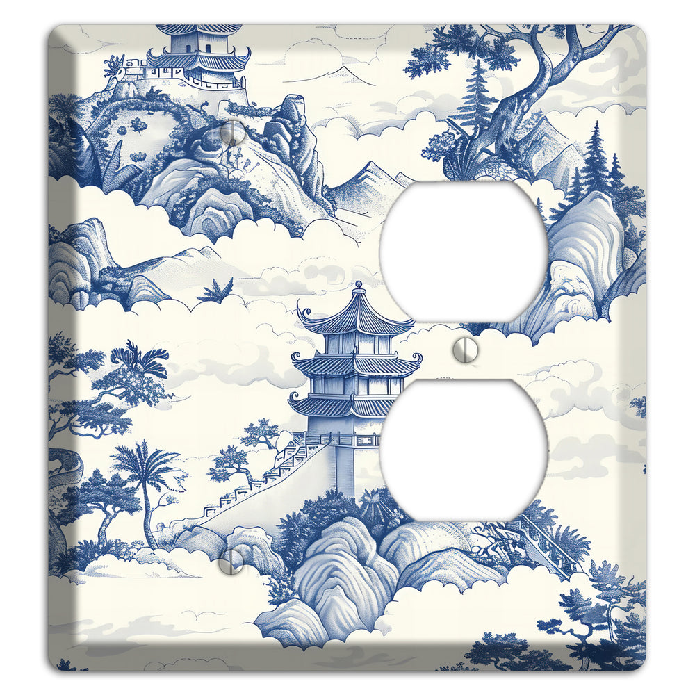 Celestial Pagoda Mist Blank / Duplex Wallplate