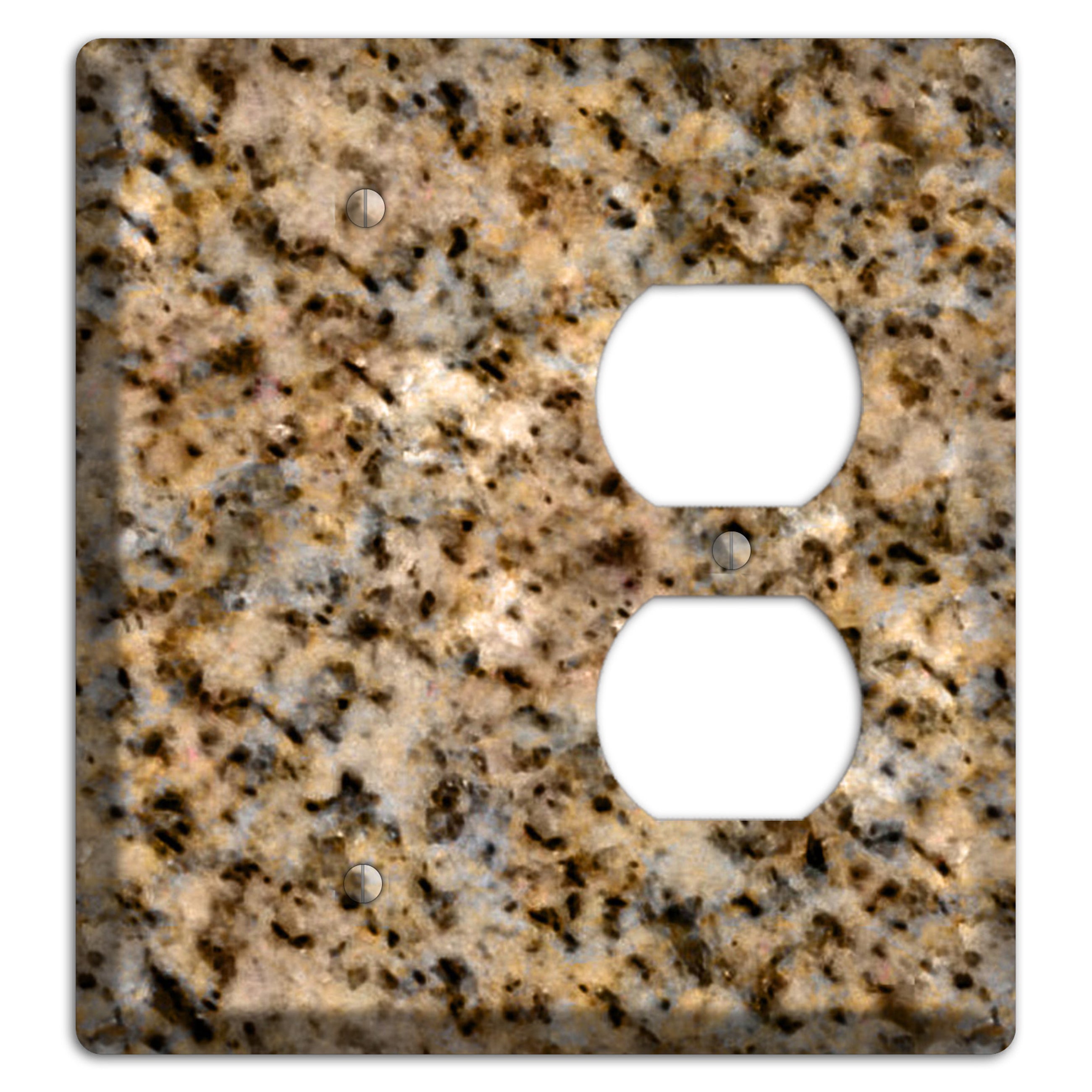 Giallo Ornamental Granite Blank / Duplex Wallplate