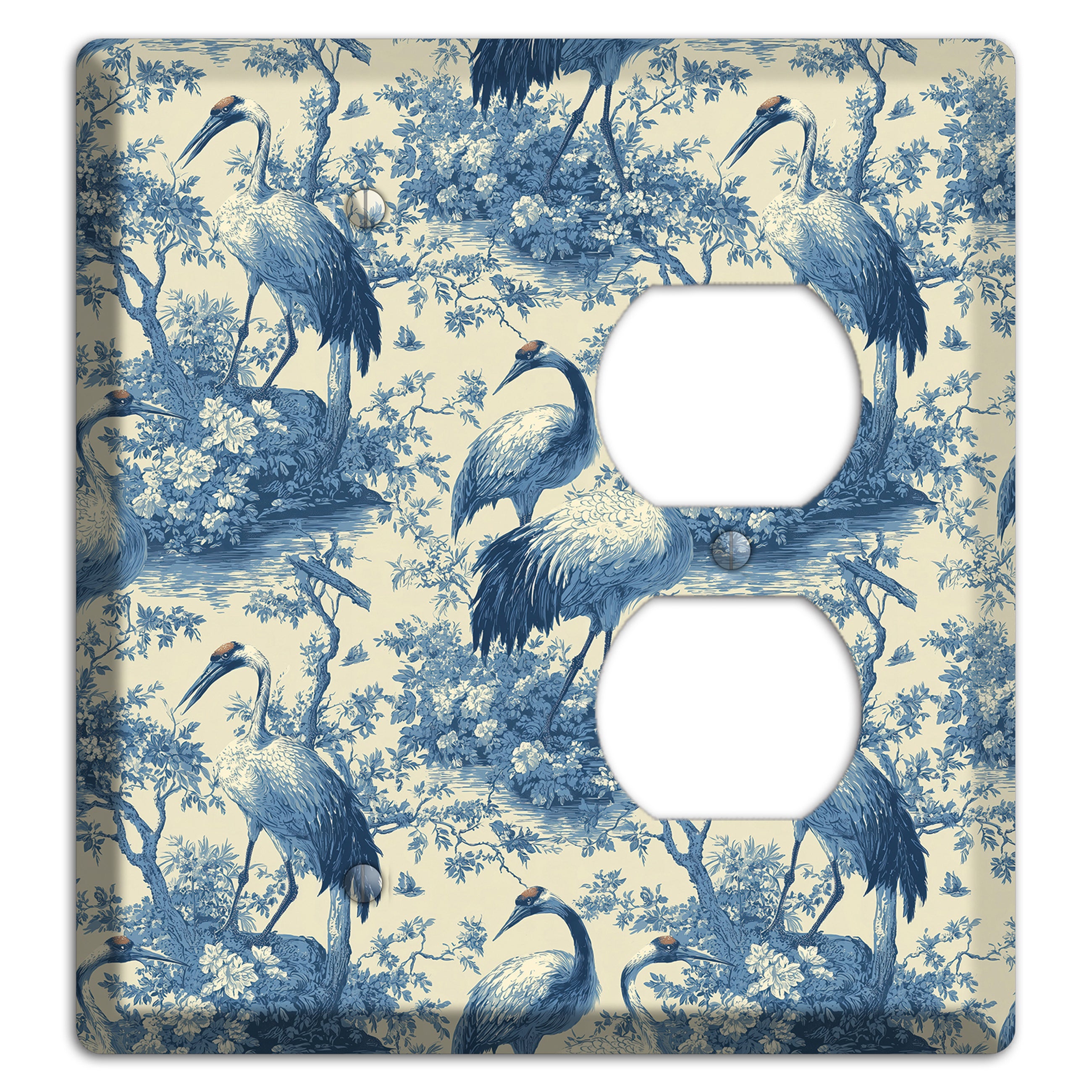 Cobalt Toile Vigil Blank / Duplex Wallplate