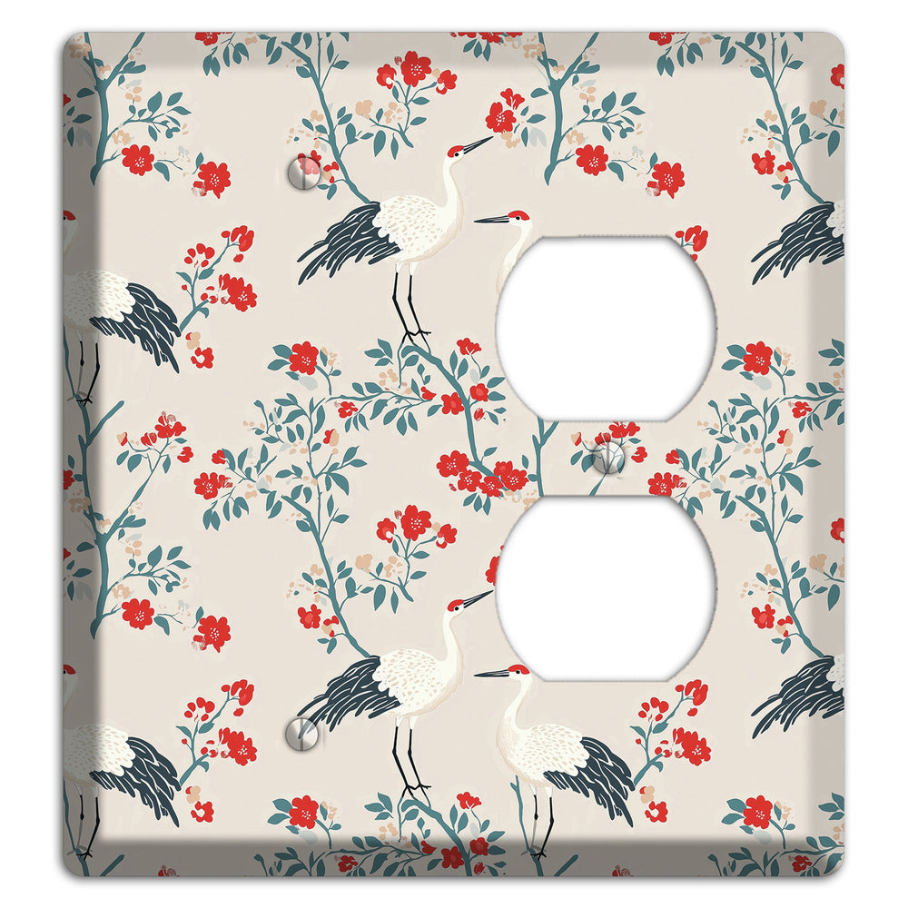 Ivory Blossom Vigil Blank / Duplex Wallplate