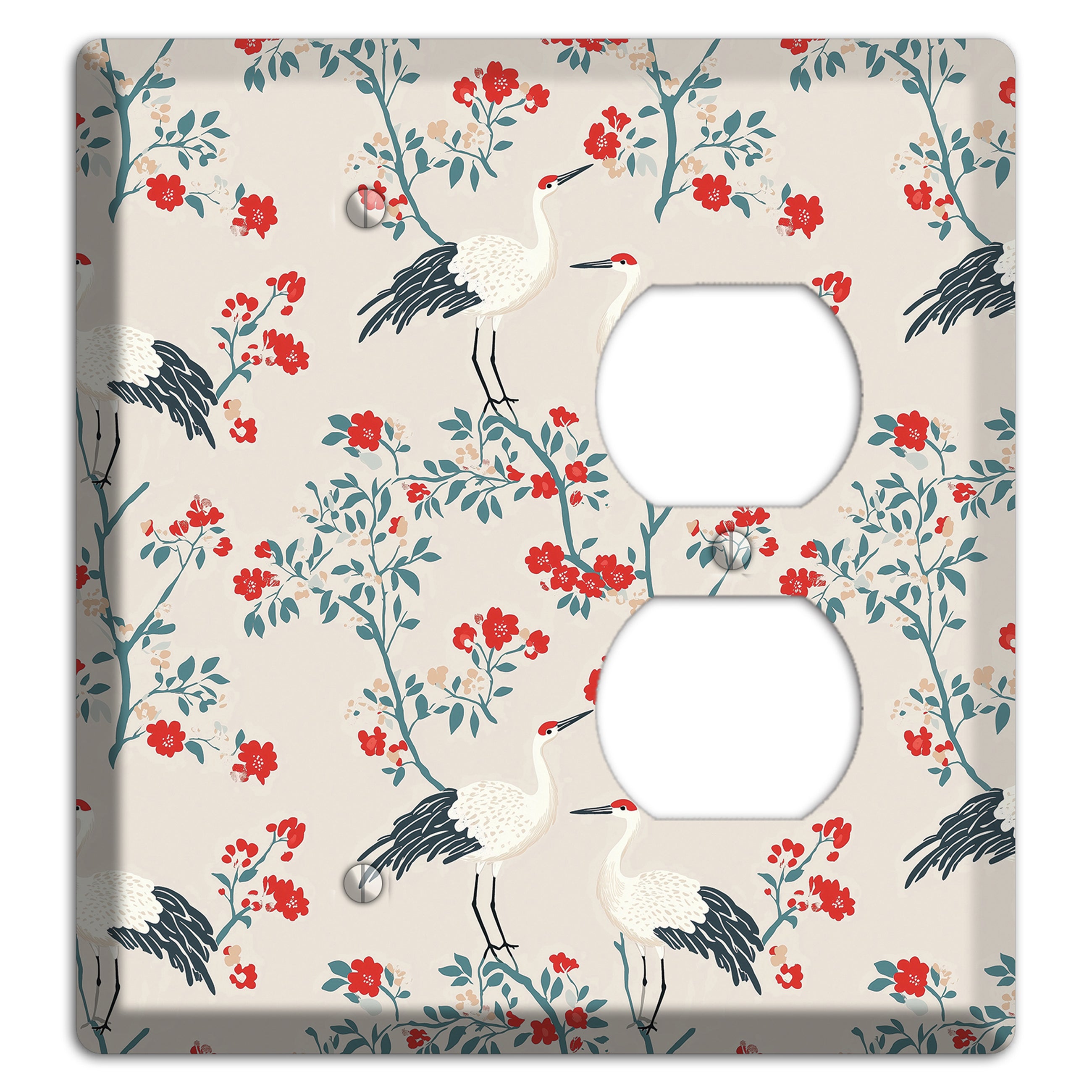 Ivory Blossom Vigil Blank / Duplex Wallplate