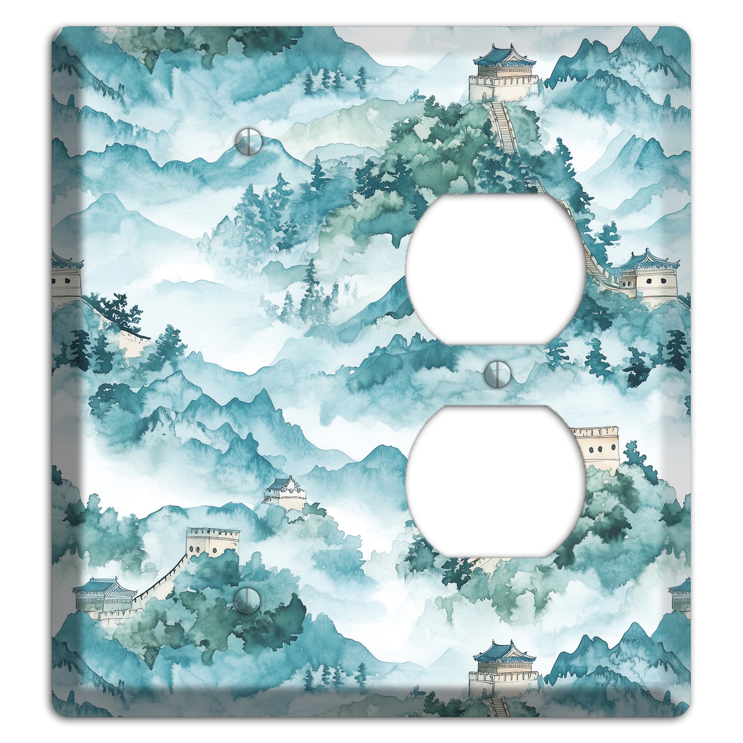 Watchtower in Mist Blank / Duplex Wallplate