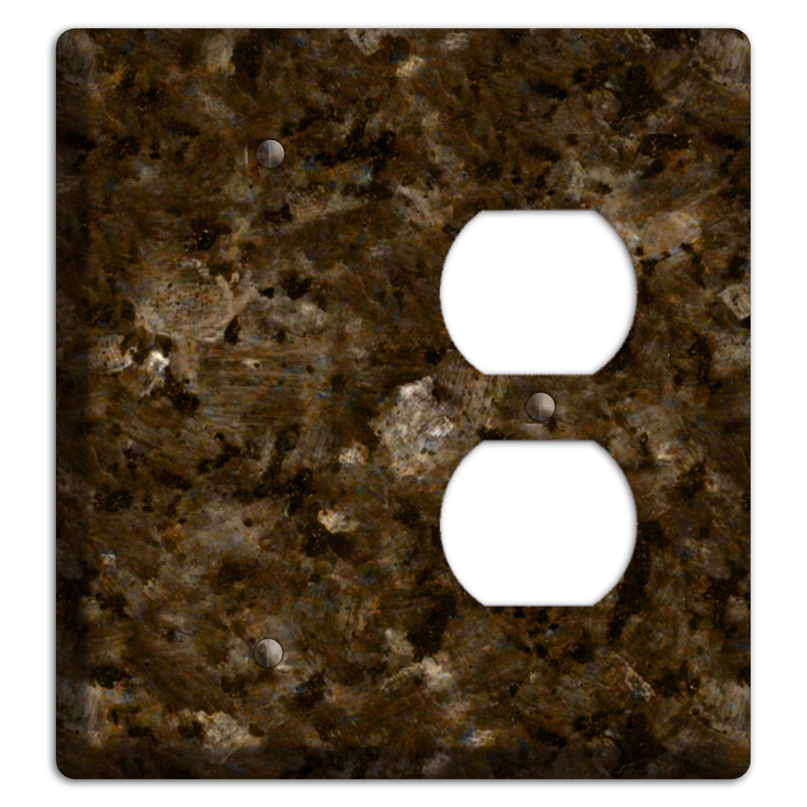 Tropical Brown Granite Blank / Duplex Wallplate