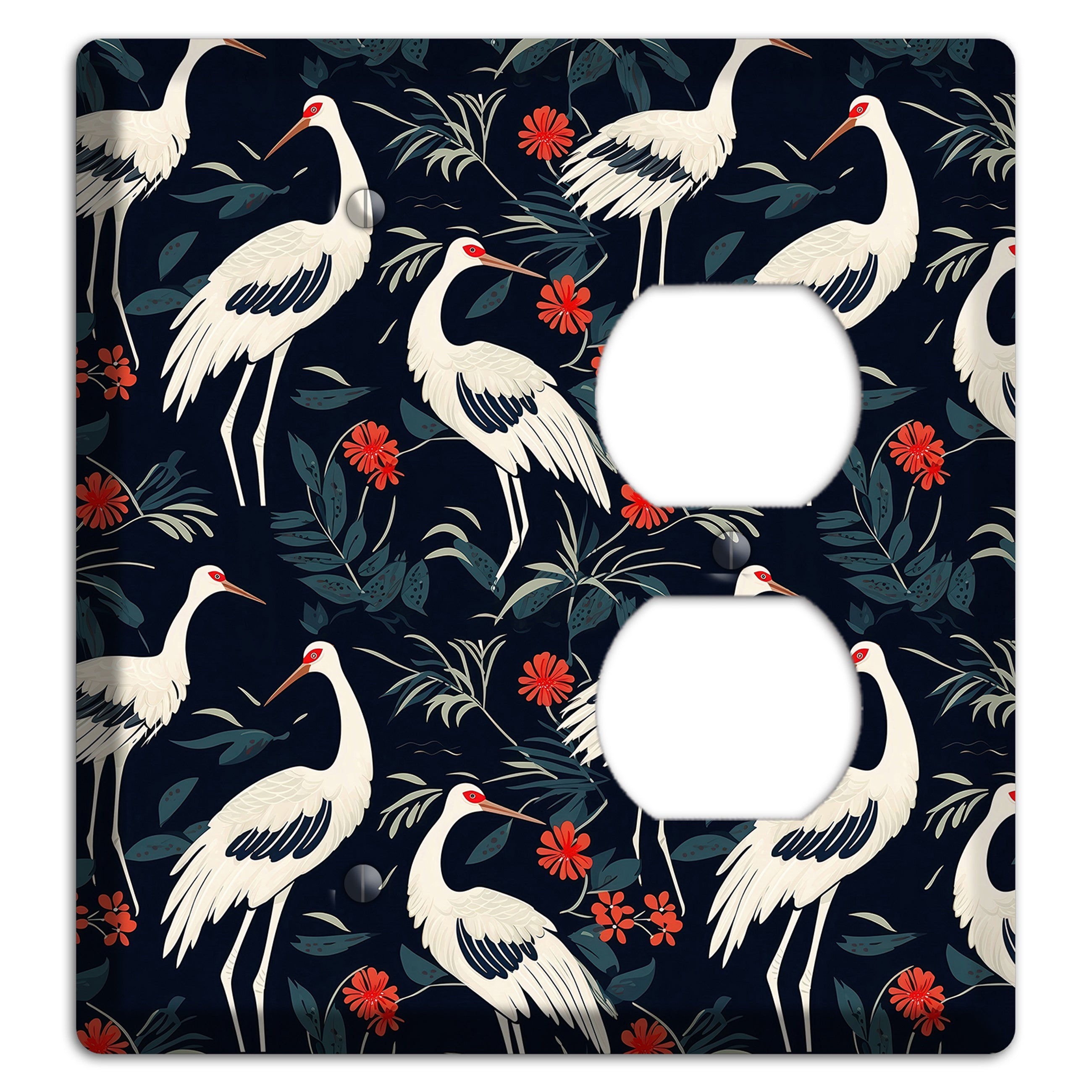 Midnight Plume Garden Blank / Duplex Wallplate