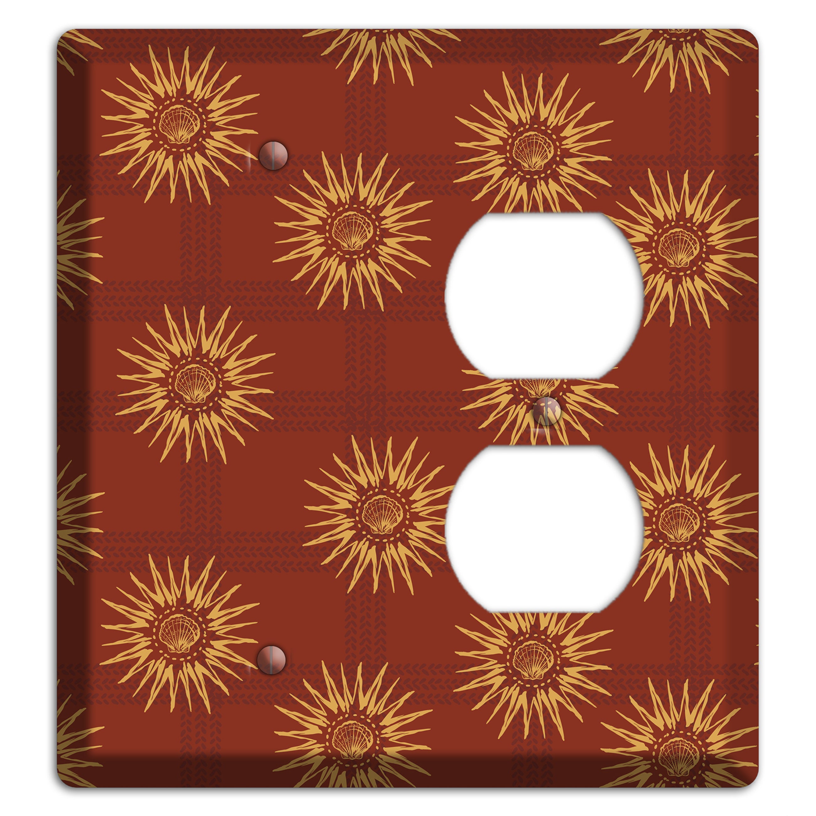 Russet Sun Plaid Blank / Duplex Wallplate