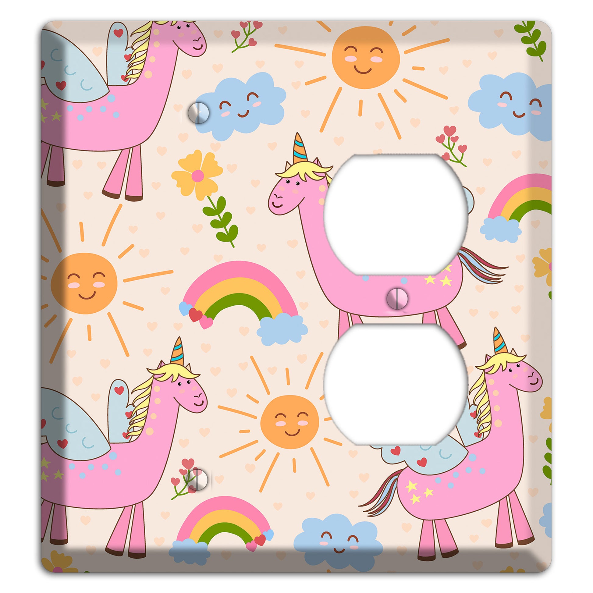 Magic Meadow (Peach) Blank / Duplex Wallplate