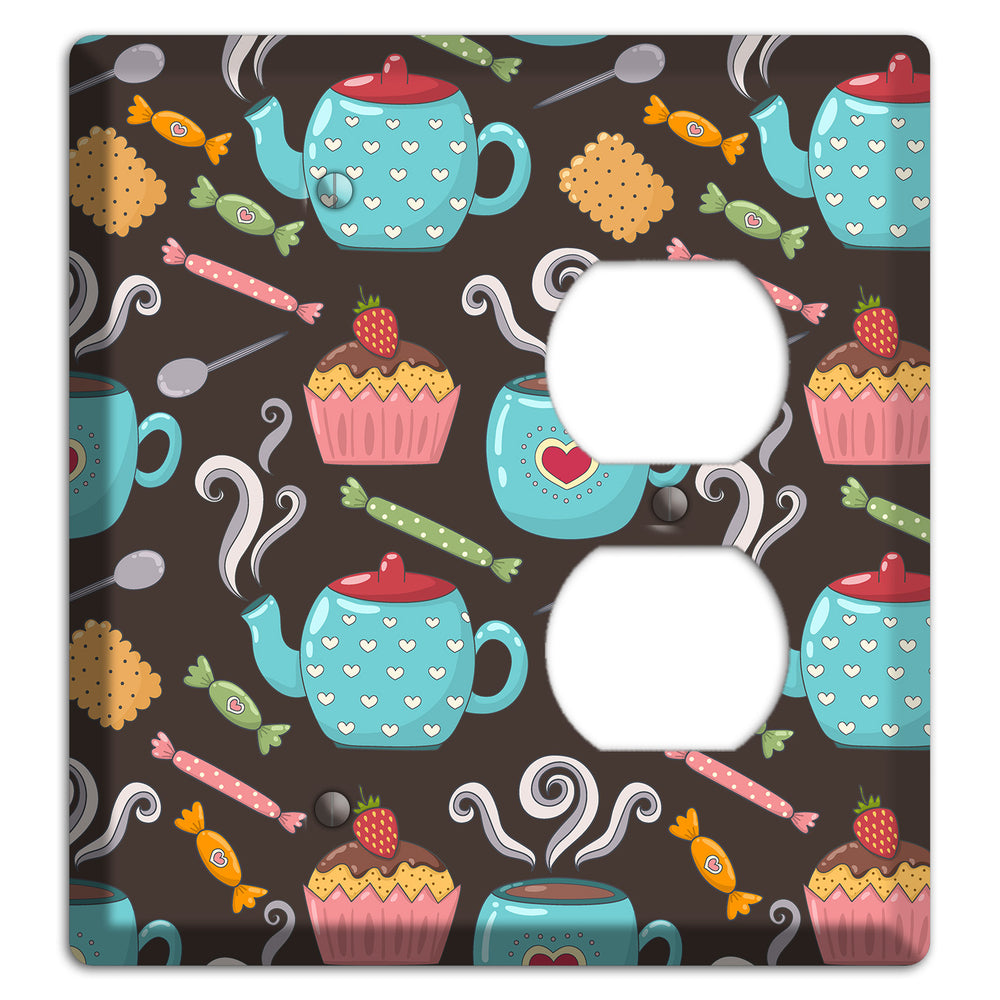 Sweet Tea Party (Brown) Blank / Duplex Wallplate