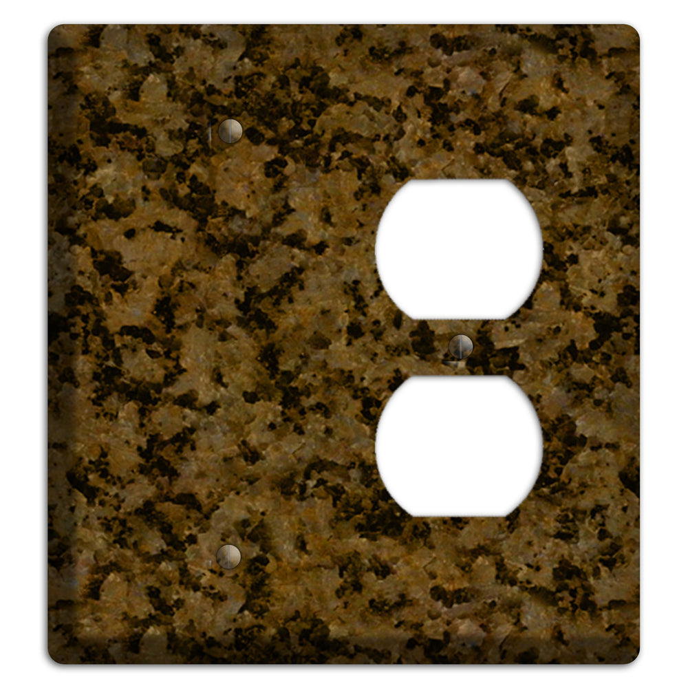 Tropic Brown Granite Blank / Duplex Wallplate