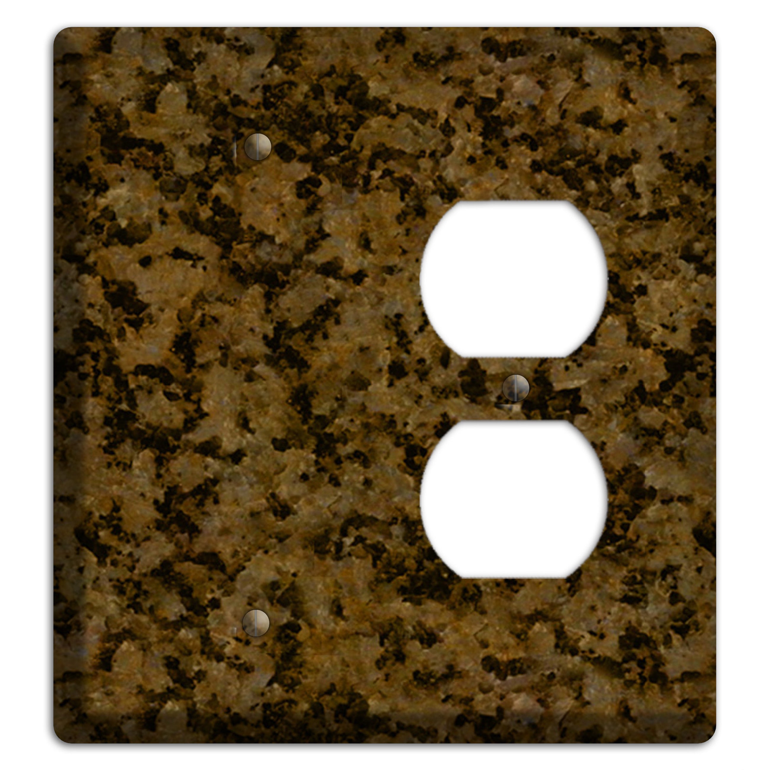 Tropic Brown Granite Blank / Duplex Wallplate