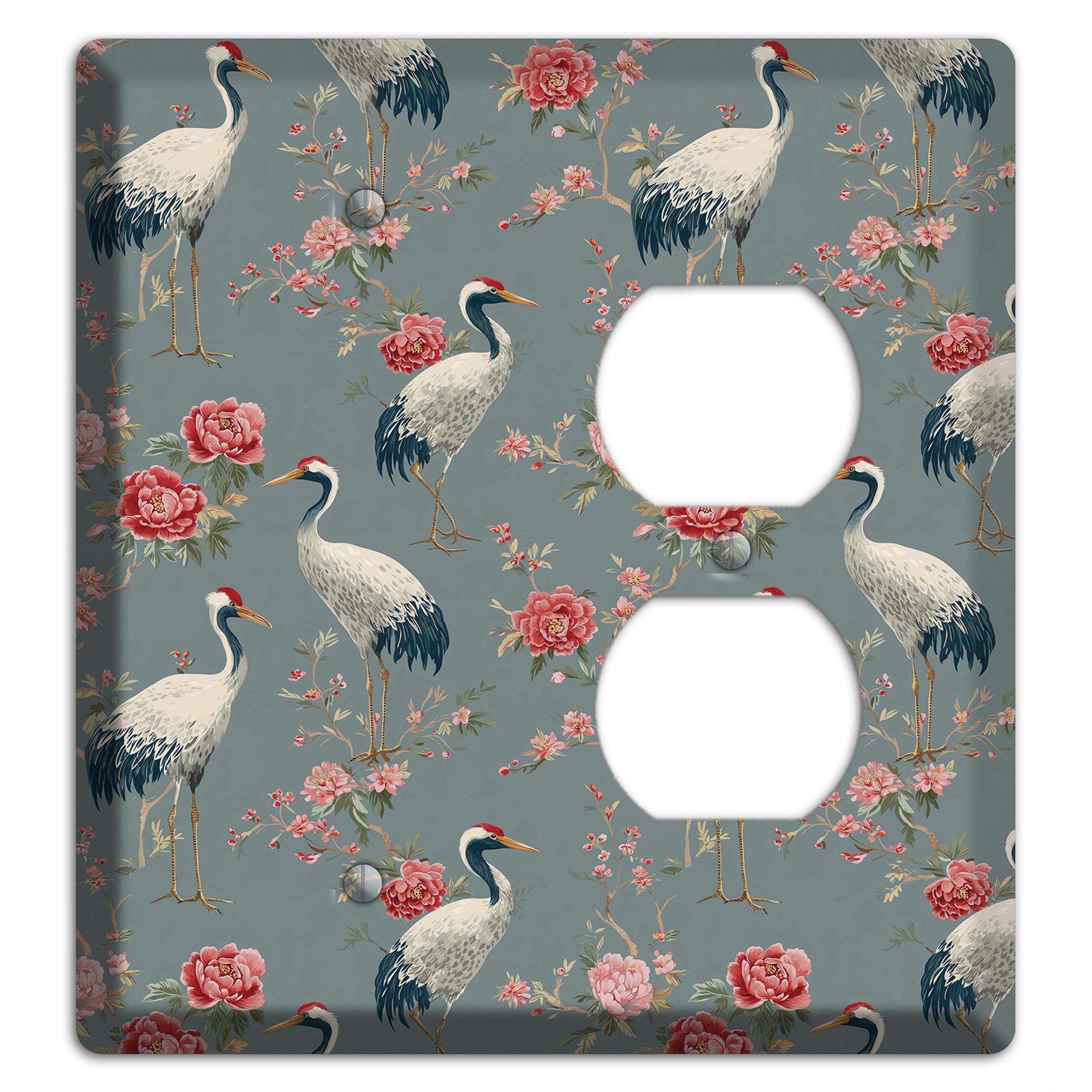Slate Peony Vigil Blank / Duplex Wallplate