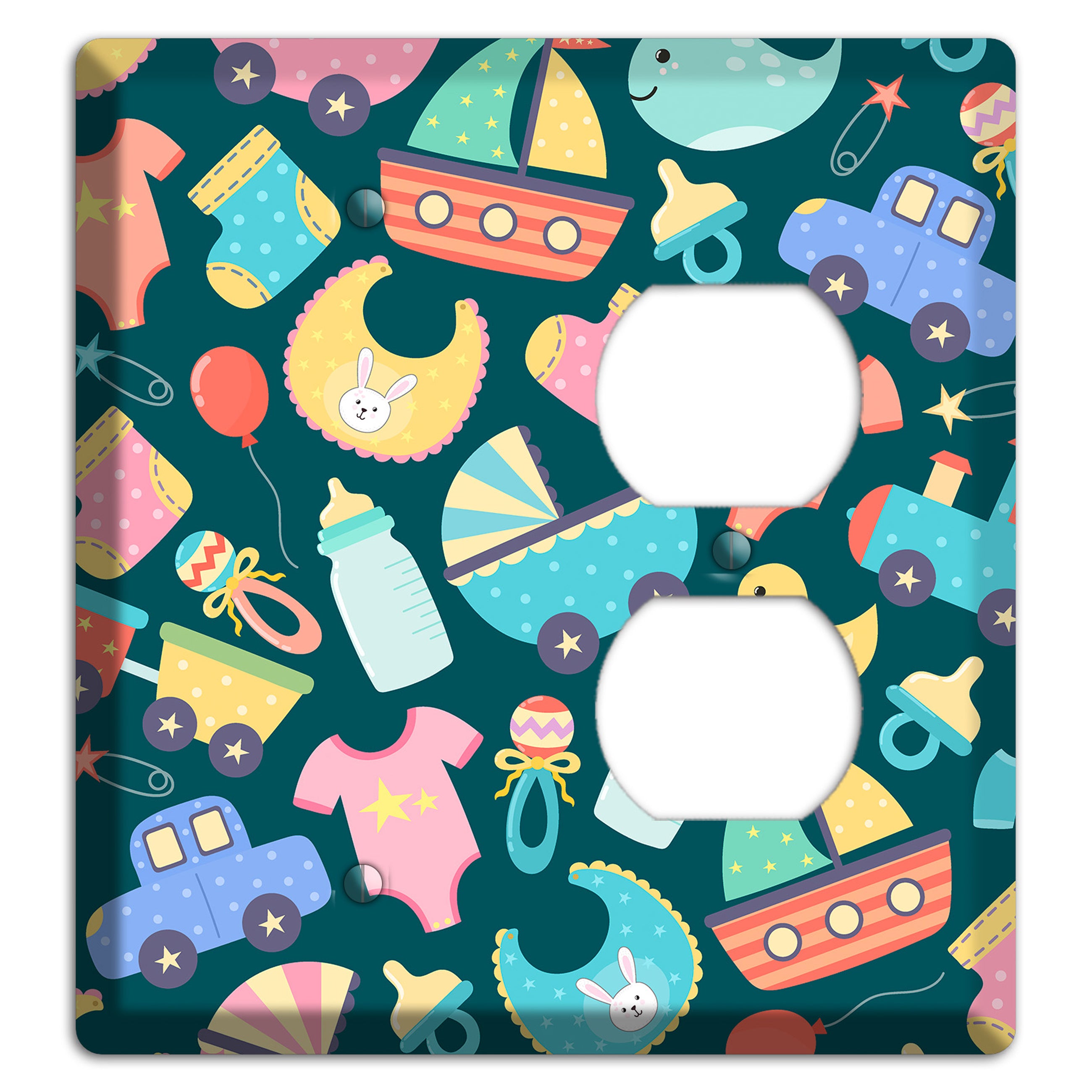 Baby Parade (Teal) Blank / Duplex Wallplate