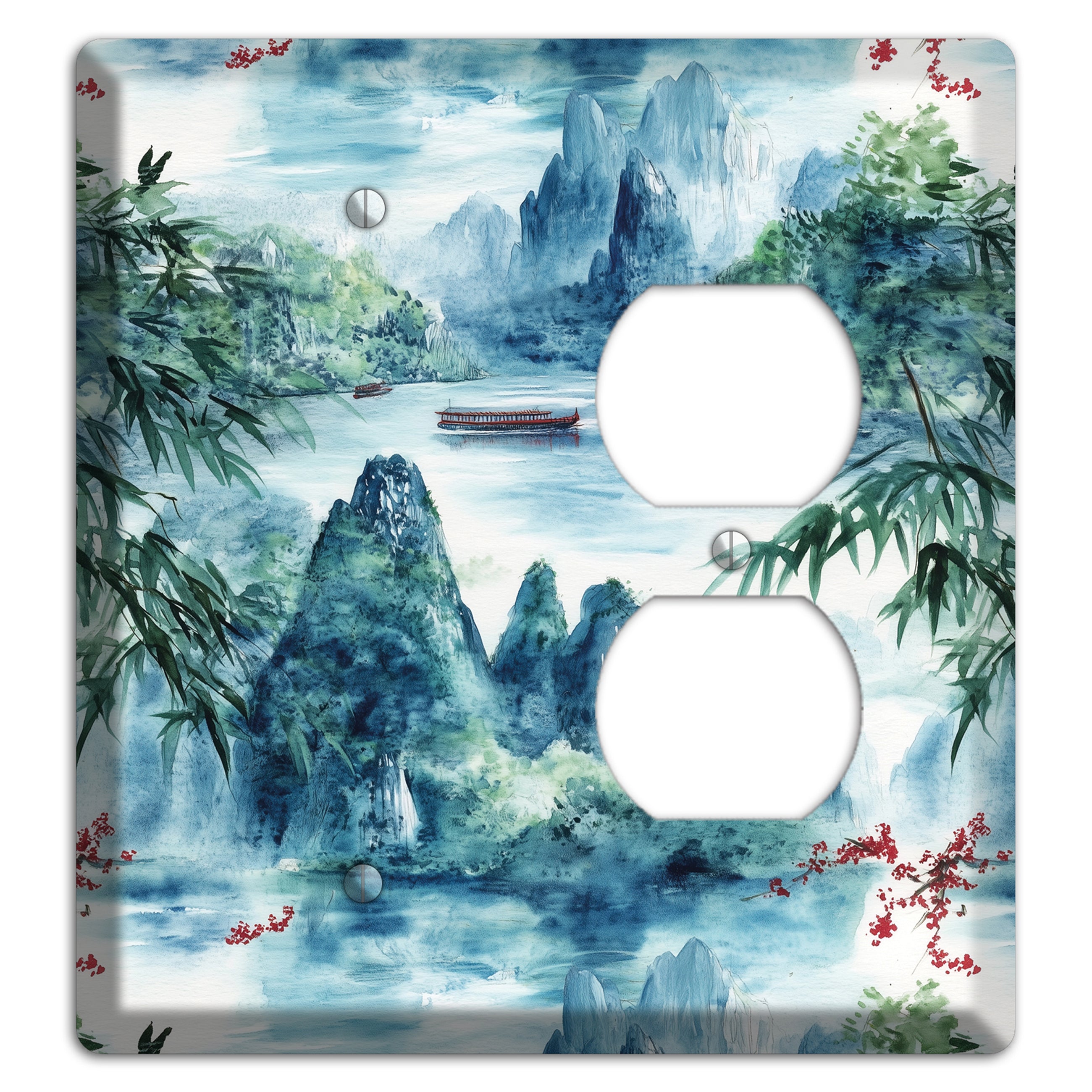 River Mist Ascending Blank / Duplex Wallplate