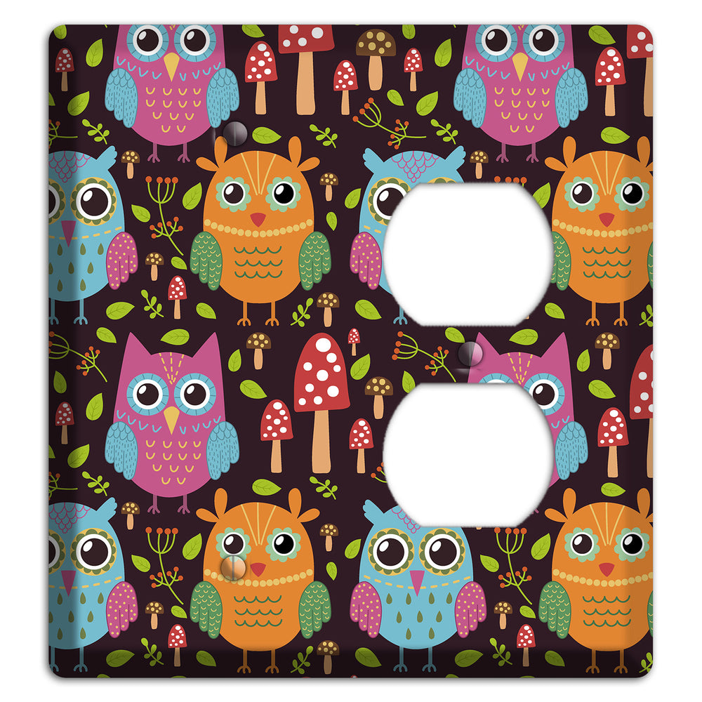 Bright Forest Owls Blank / Duplex Wallplate