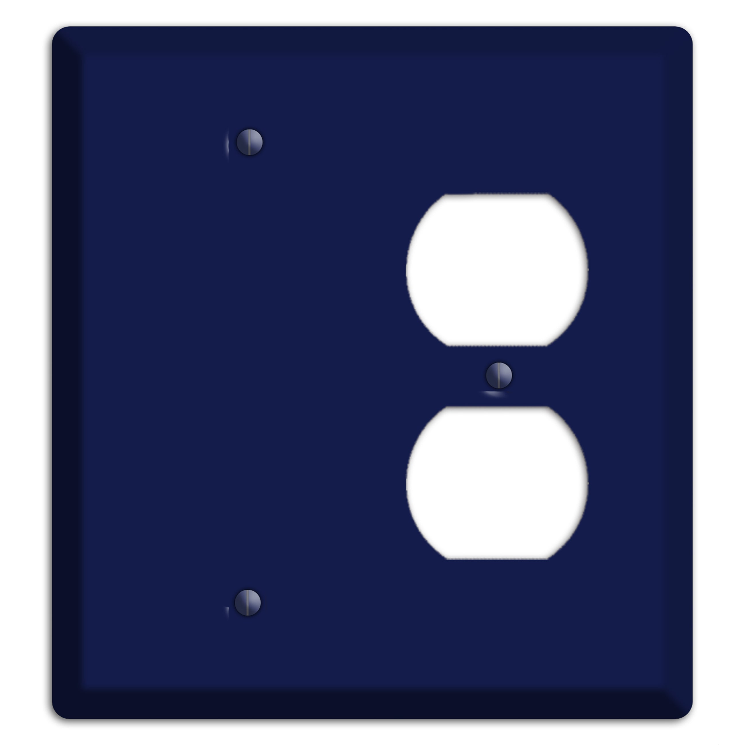 Baxter Midnight Navy Solid Blank / Duplex Wallplate
