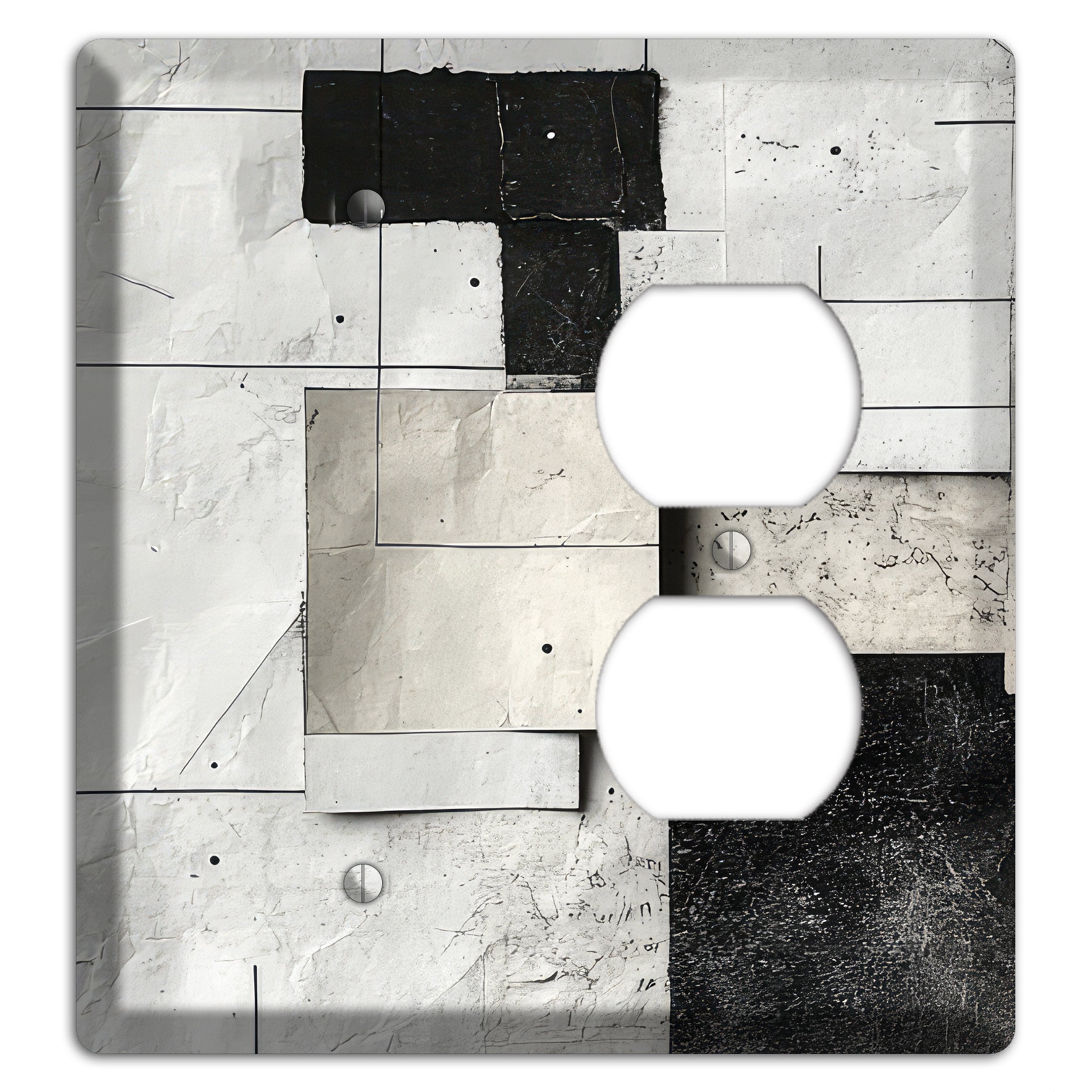 Torn Blueprint Collage Blank / Duplex Wallplate