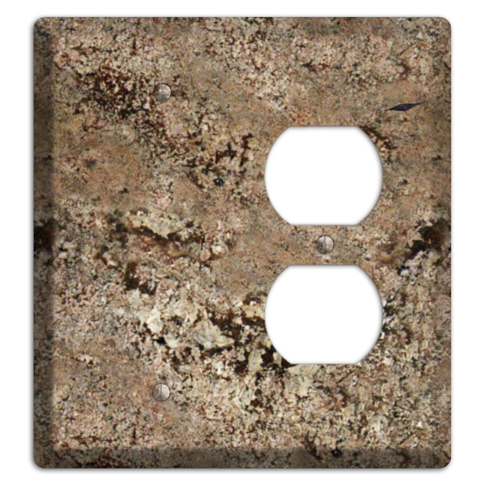 Crema Bordeaux Granite Blank / Duplex Wallplate