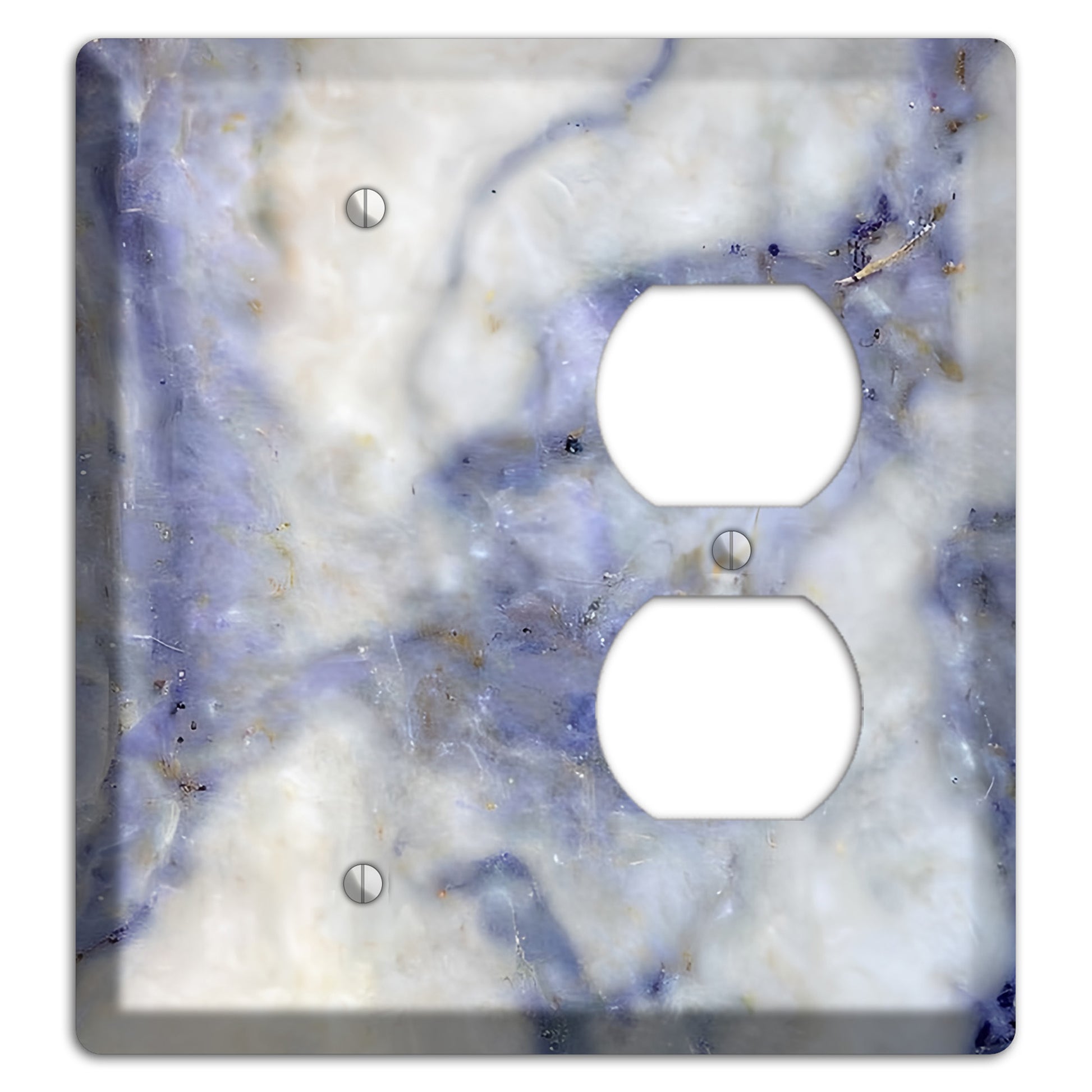 Spindle Marble Blank / Duplex Wallplate