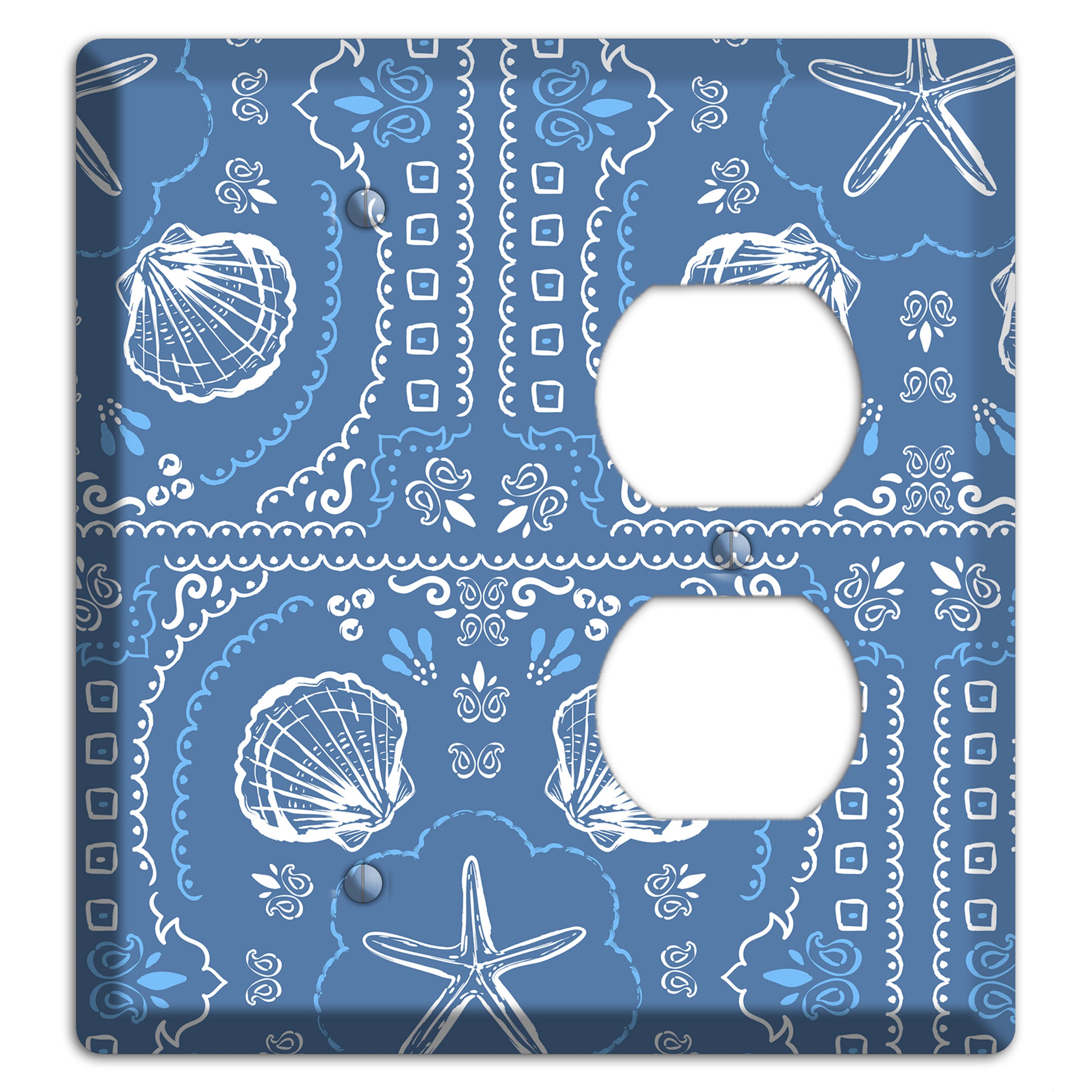 Cerulean Bandana Shore Blank / Duplex Wallplate