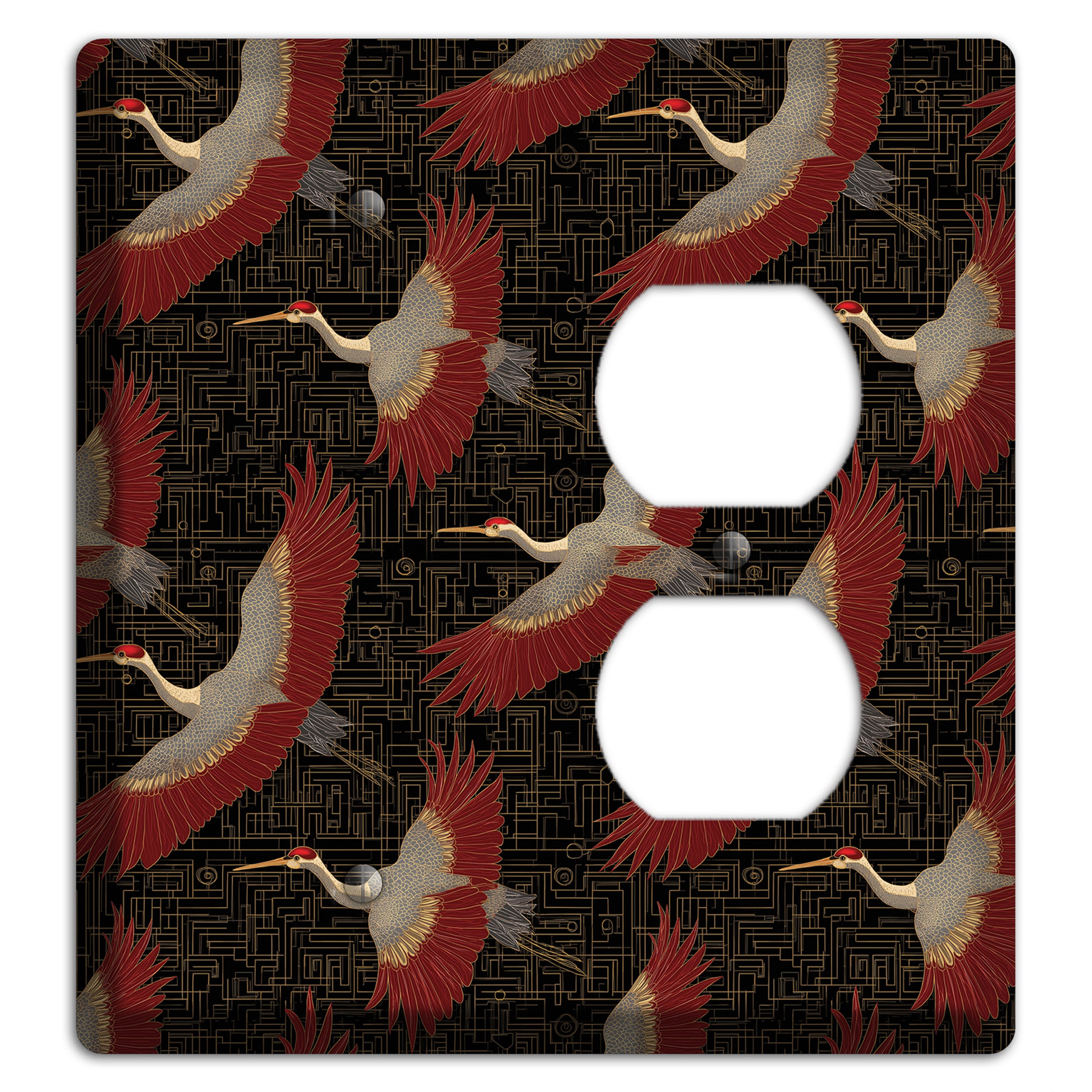 Scarlet Circuit Flight Blank / Duplex Wallplate