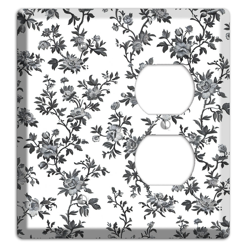 Ink & Ivory Trellis Blank / Duplex Wallplate