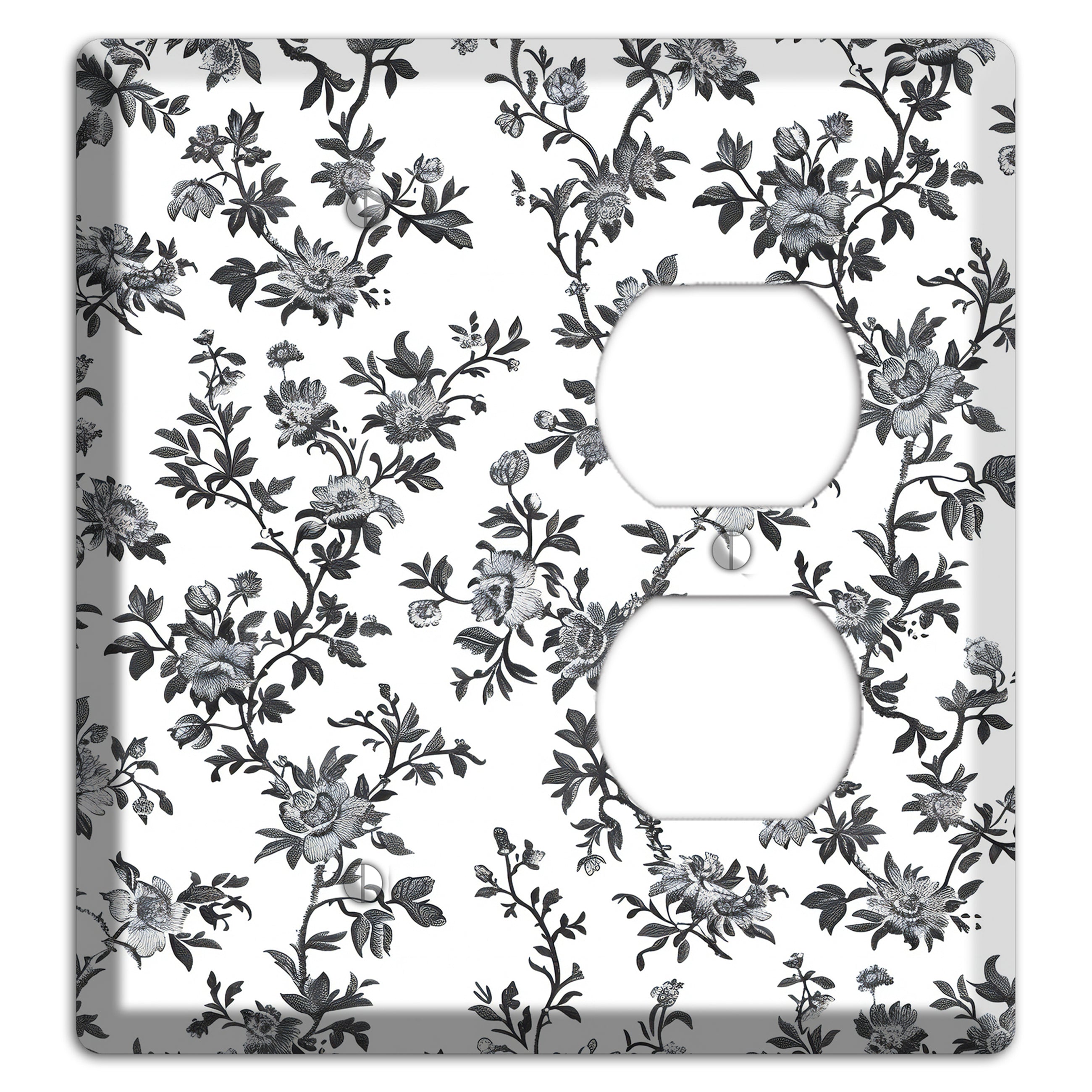 Ink & Ivory Trellis Blank / Duplex Wallplate