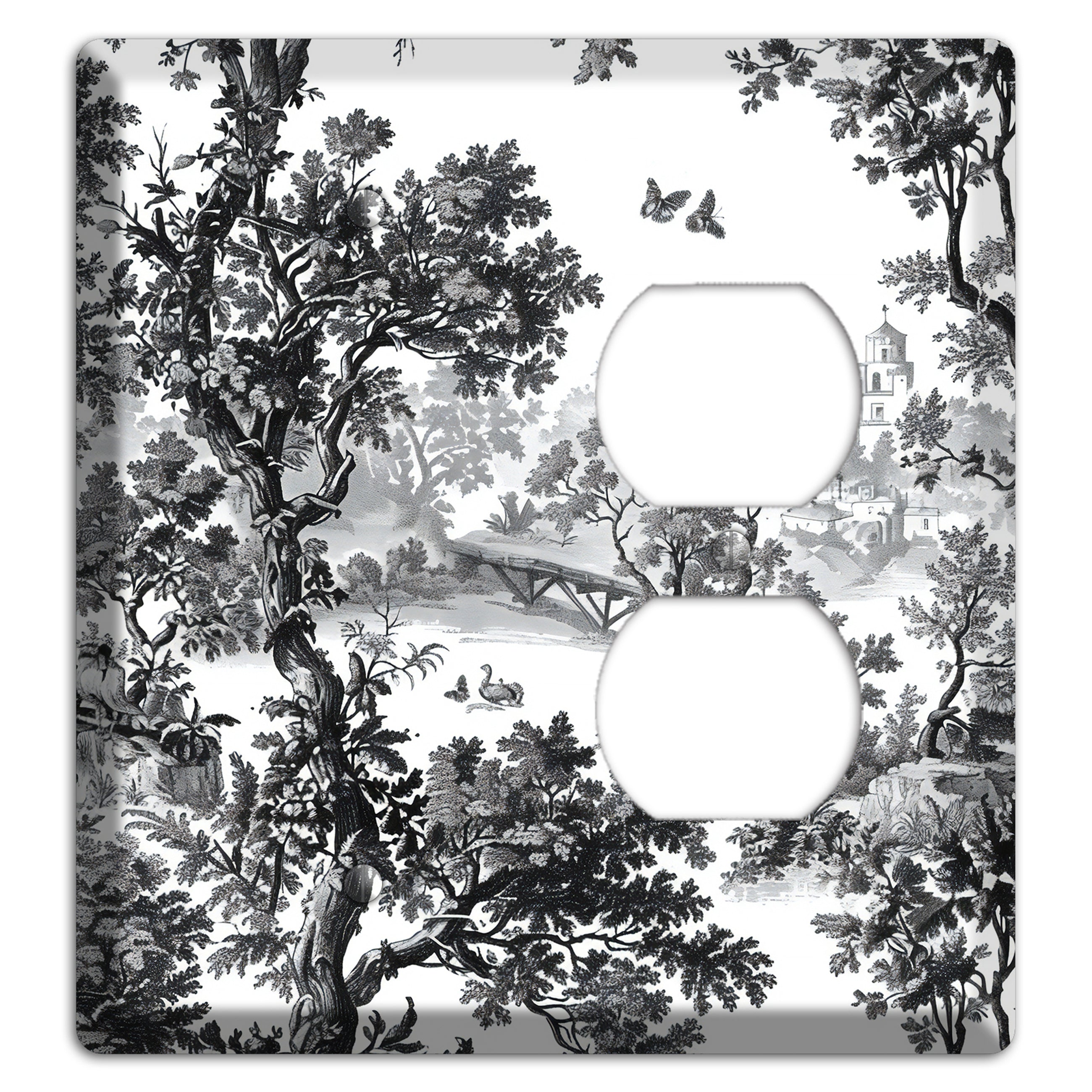 Woodland Chapel Mist Blank / Duplex Wallplate