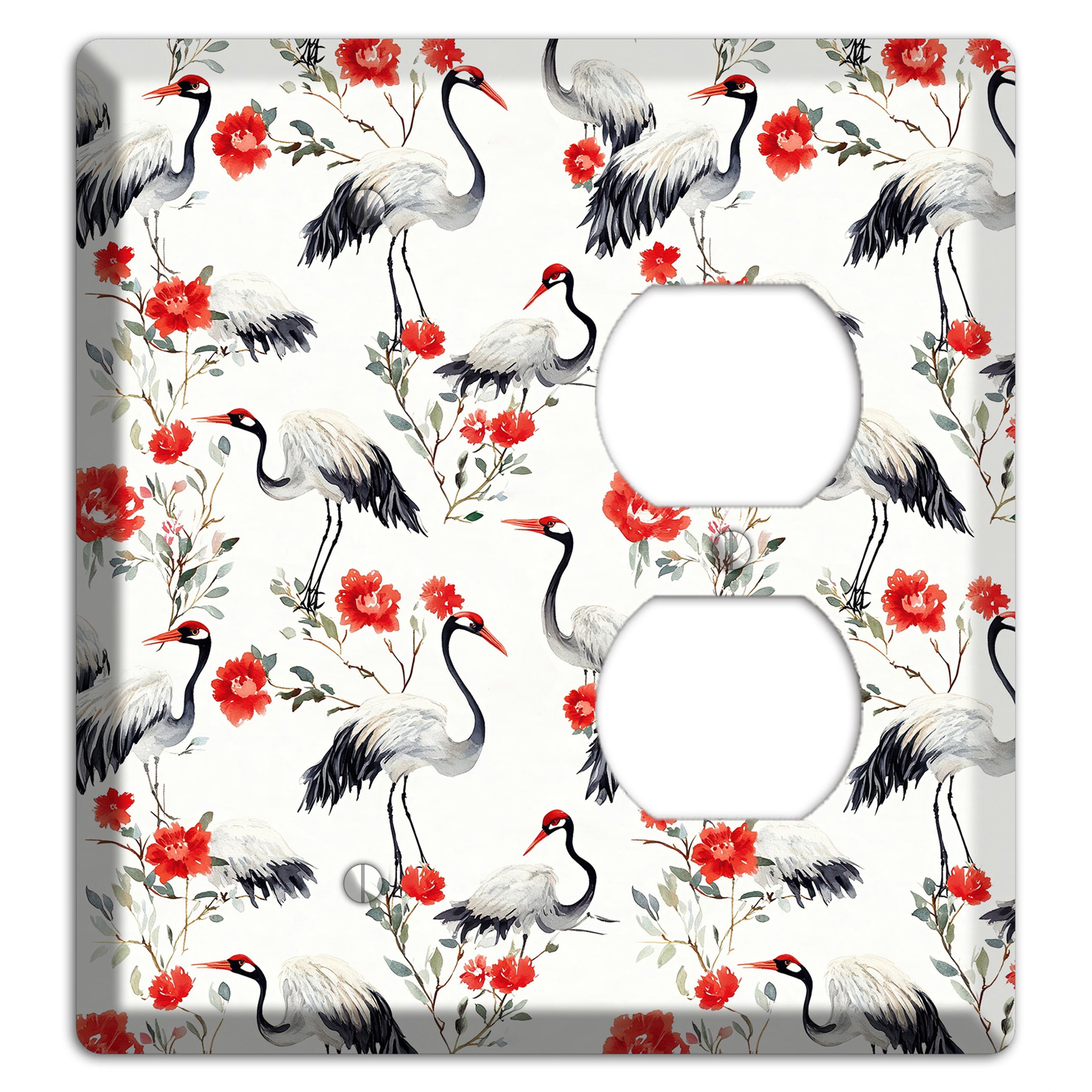 Scarlet Plume Garden Blank / Duplex Wallplate