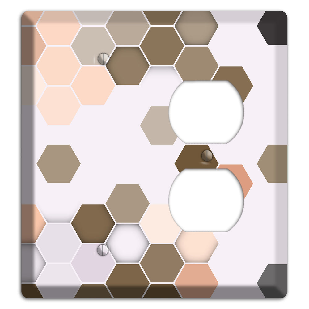 Clay & Terracotta Geometric Tiling Blank / Duplex Wallplate