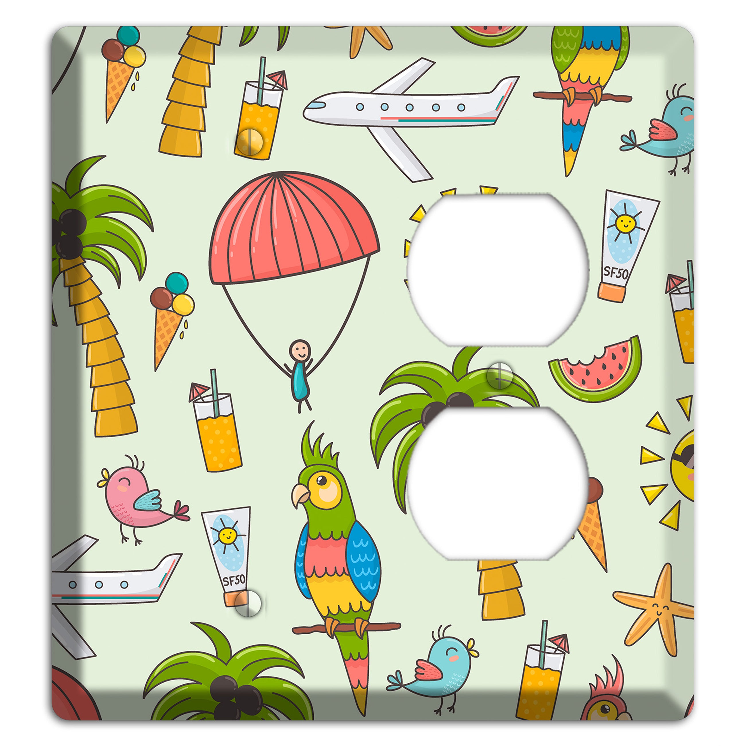 Tropical Vacation Blank / Duplex Wallplate
