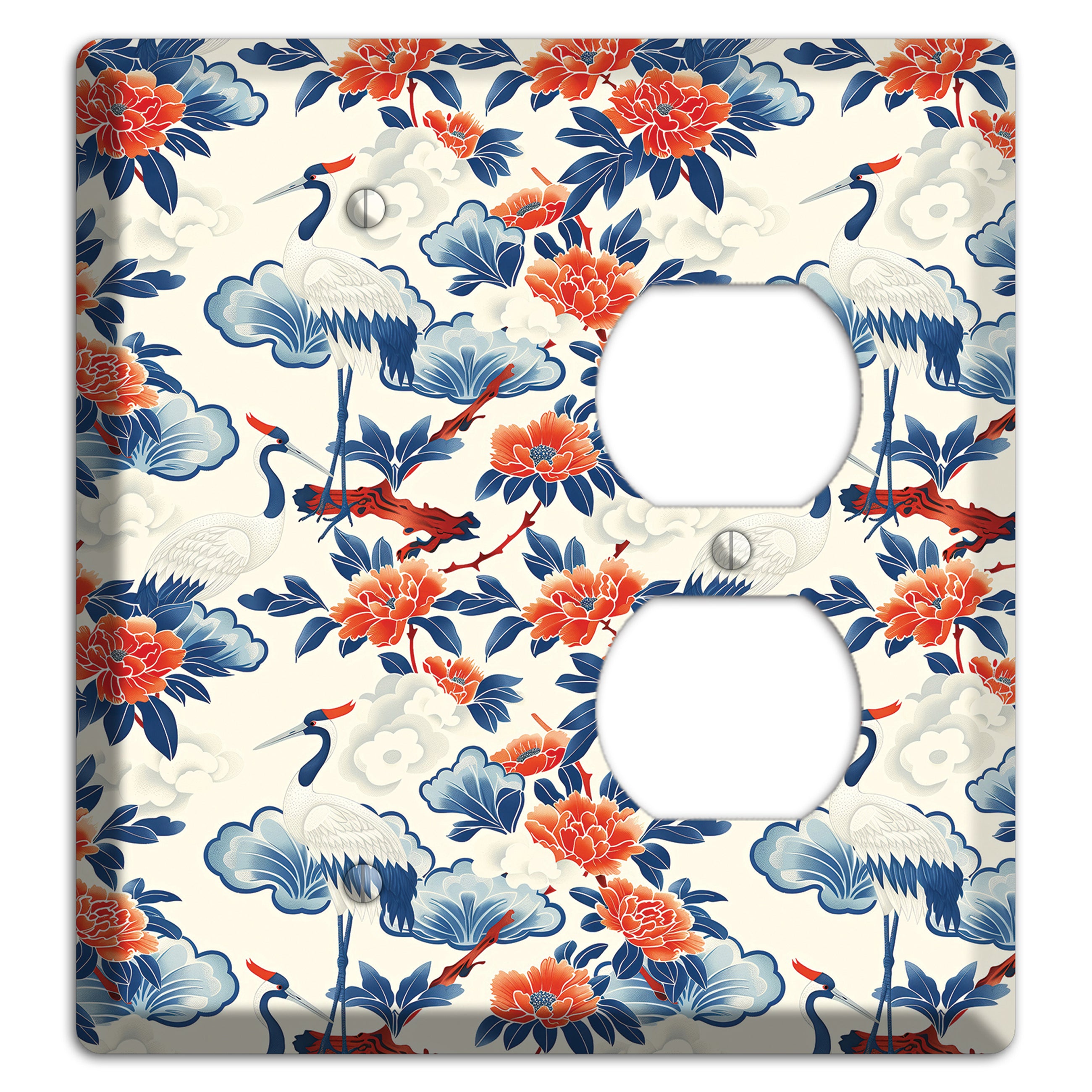 Peony & Crane Fete Blank / Duplex Wallplate