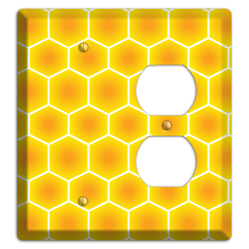 Liquid Gold Grid Blank / Duplex Wallplate