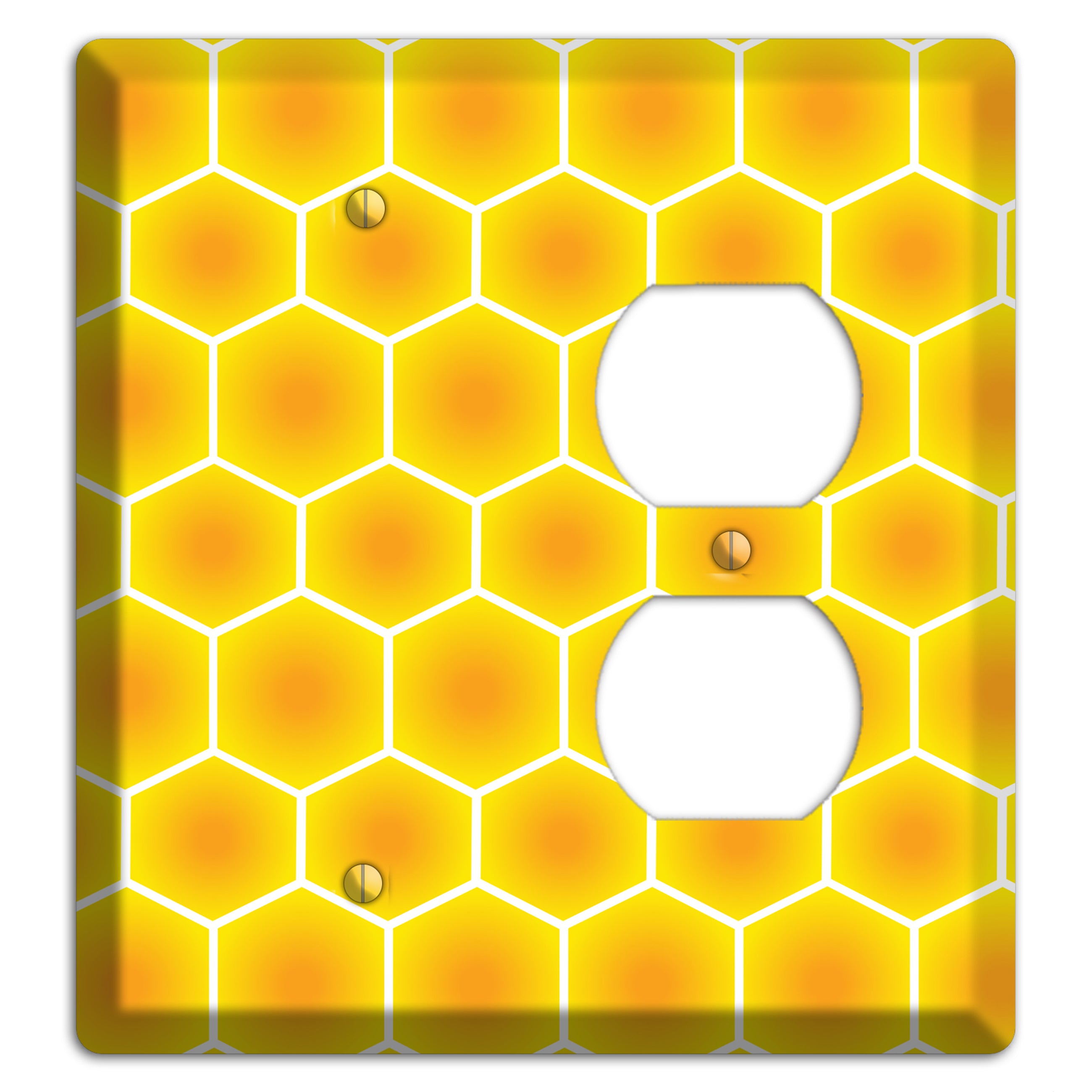 Liquid Gold Grid Blank / Duplex Wallplate