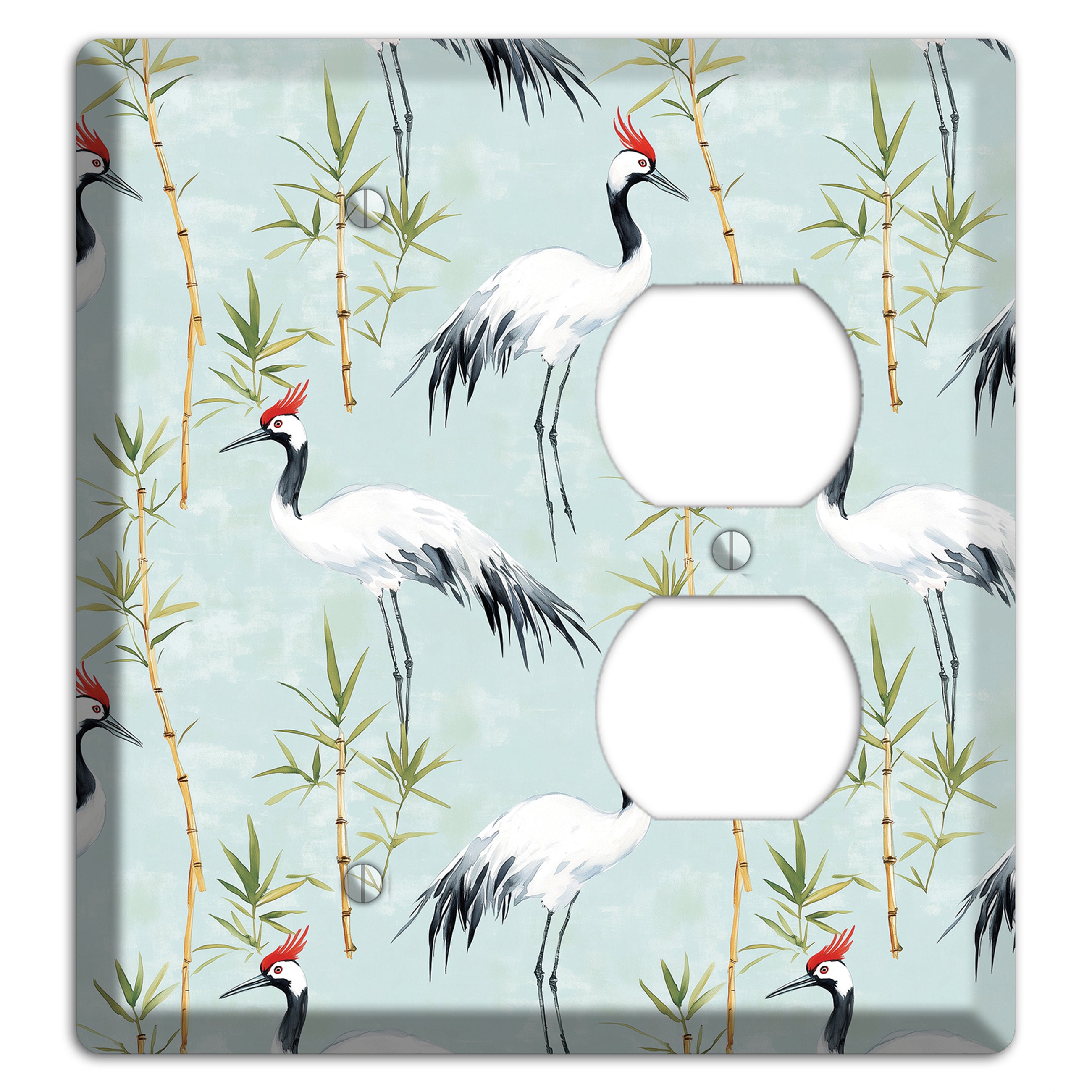 Celadon Bamboo Vigil Blank / Duplex Wallplate