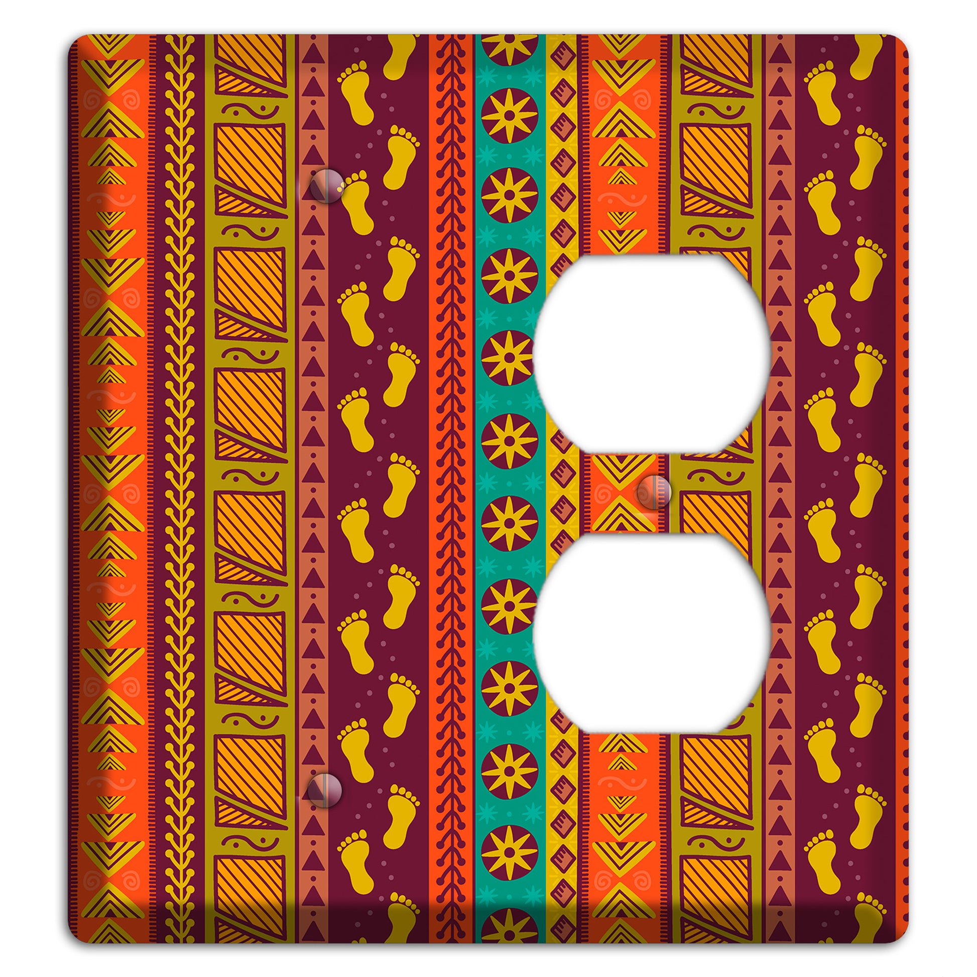 Tribal Footsteps Blank / Duplex Wallplate