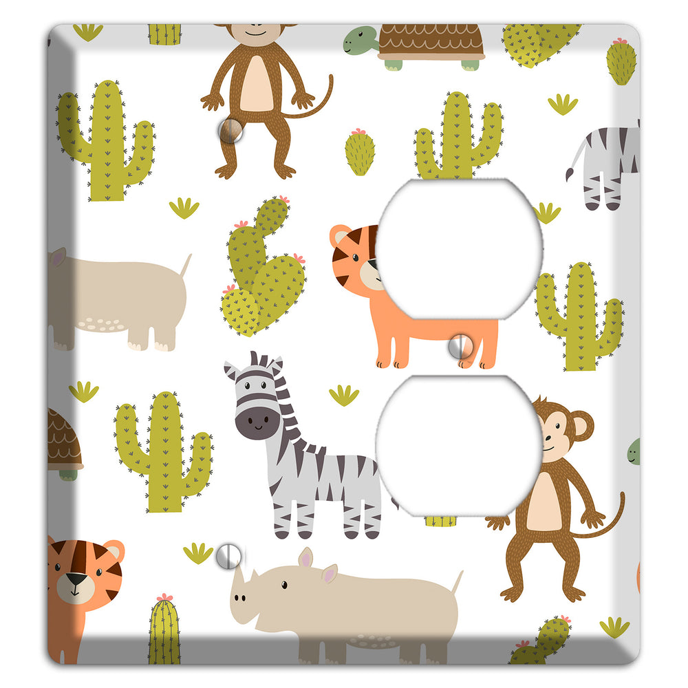 Safari Critters (White) Blank / Duplex Wallplate