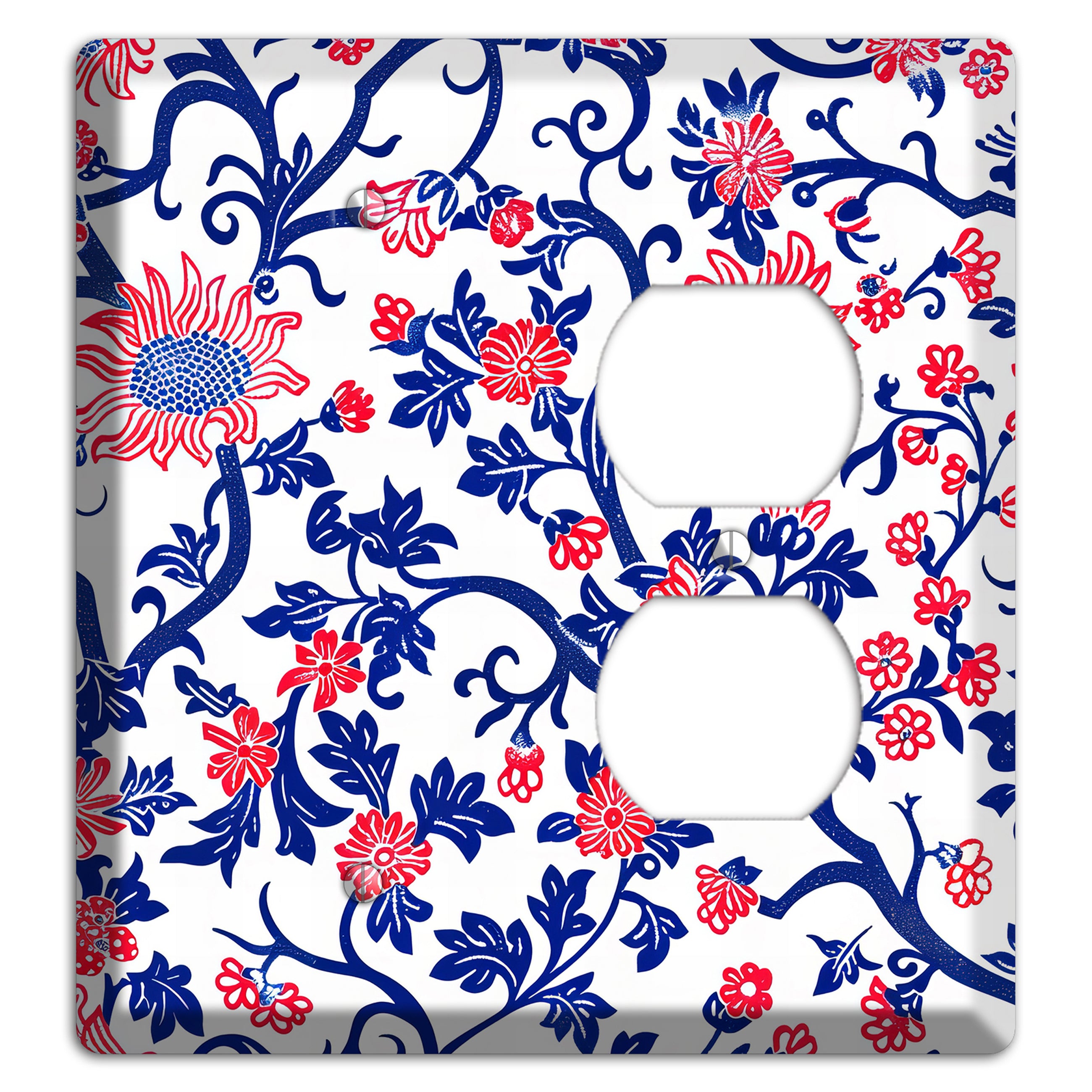 Crimson Vine Riot Blank / Duplex Wallplate