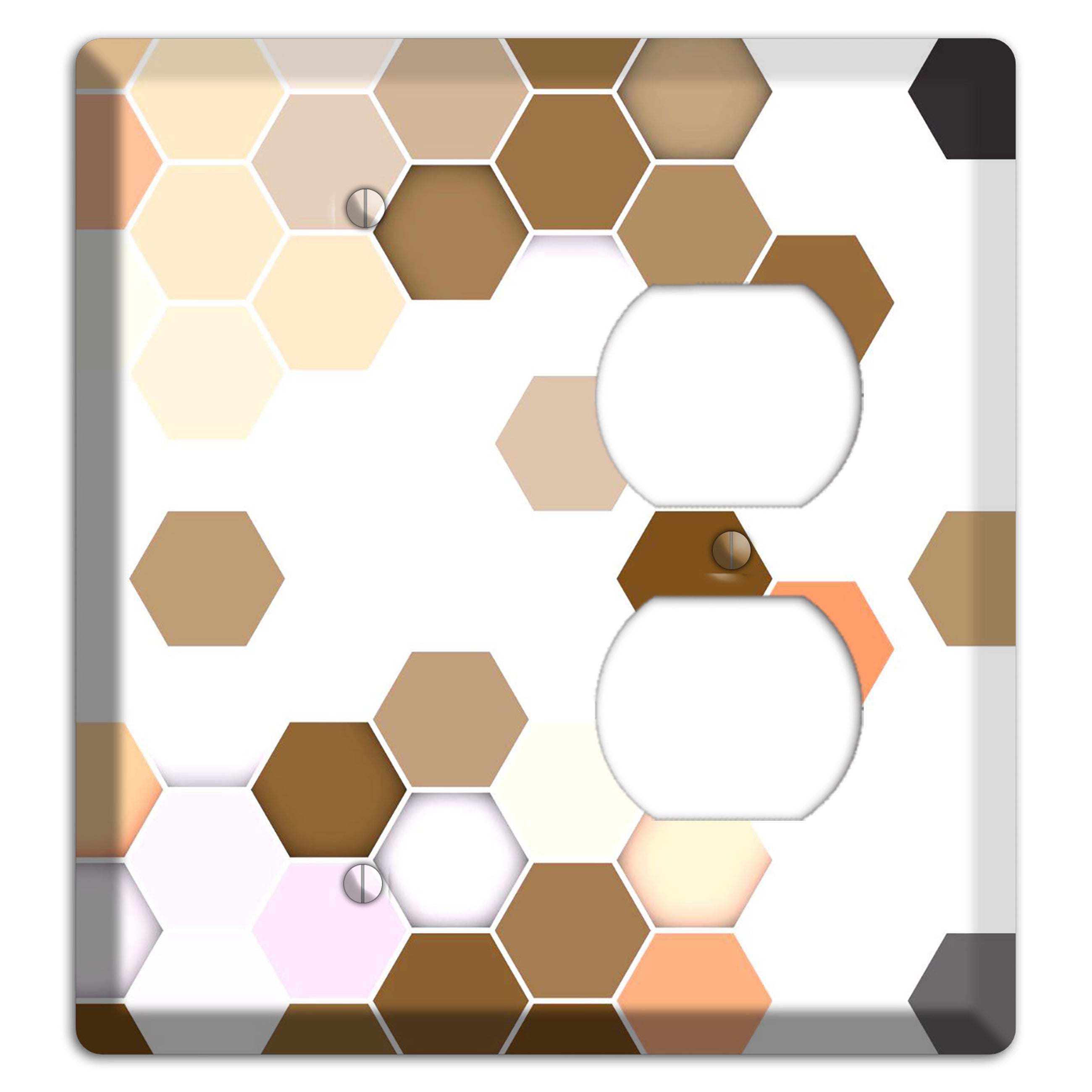 Hex Grid – Sunset Terracotta Blank / Duplex Wallplate