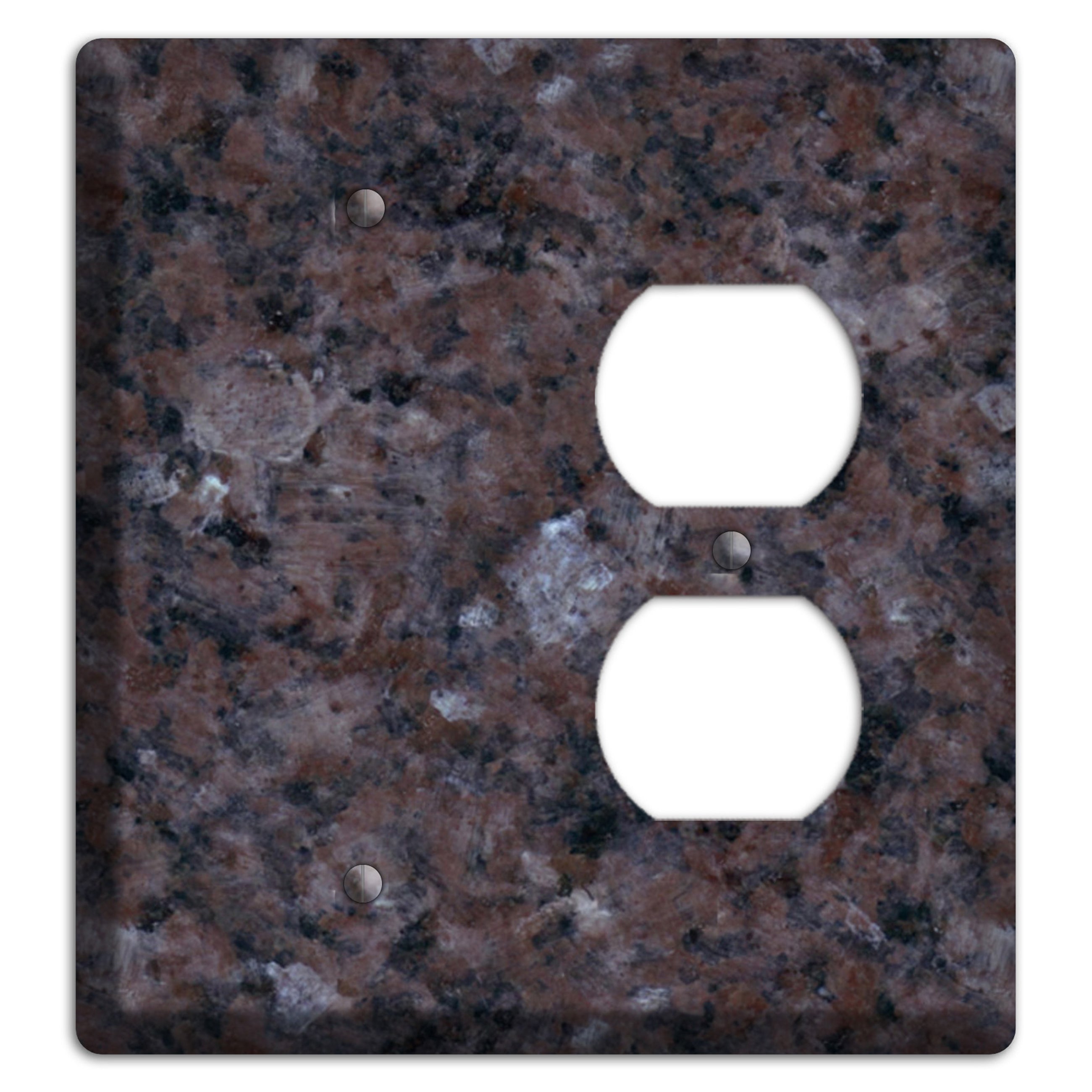 Tan Brown Granite Blank / Duplex Wallplate