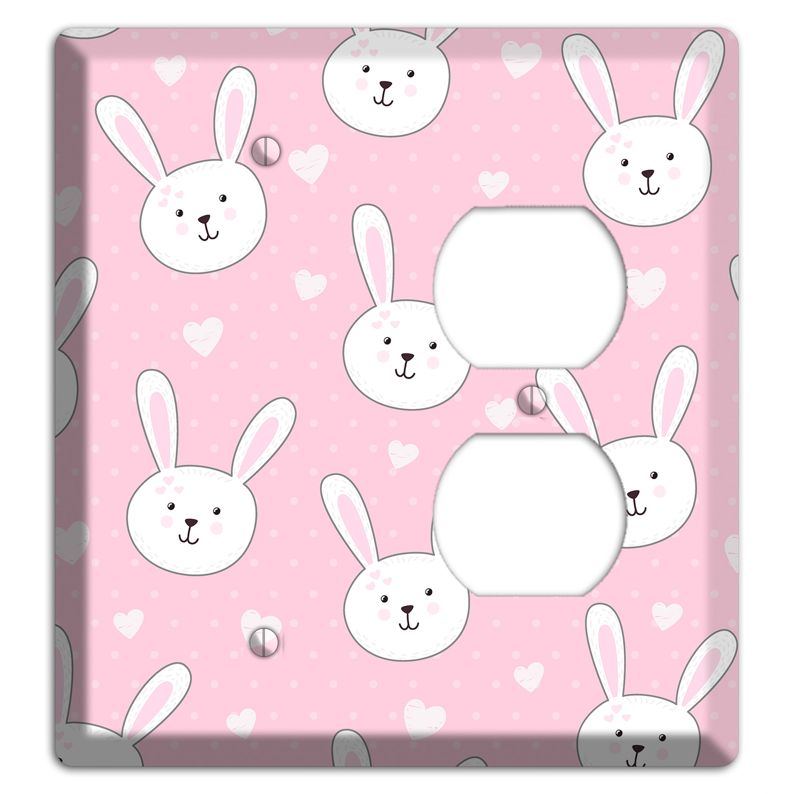Bunny Love Blank / Duplex Wallplate