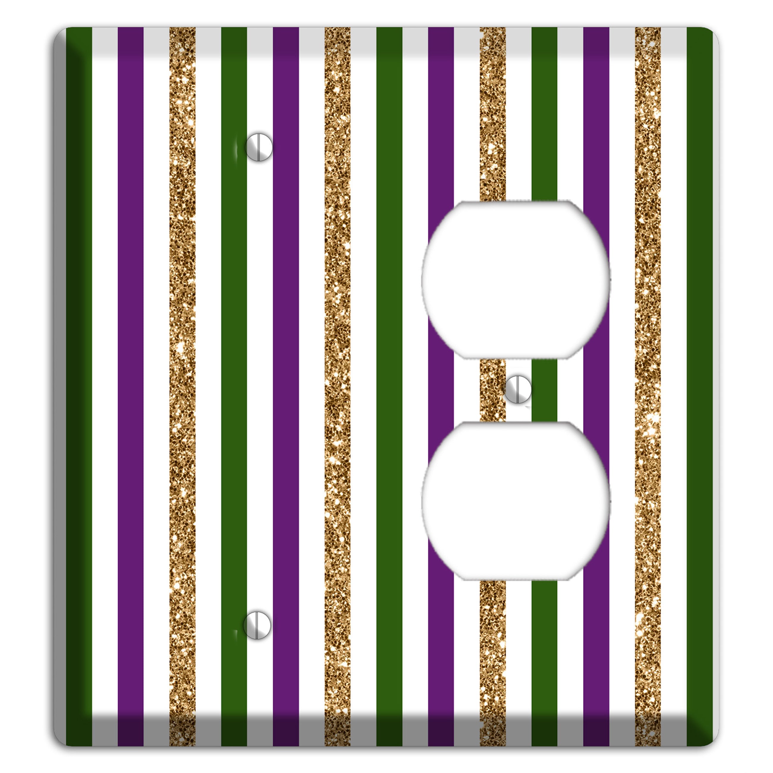 Carnival Stripes: Lumière Blank / Duplex Wallplate