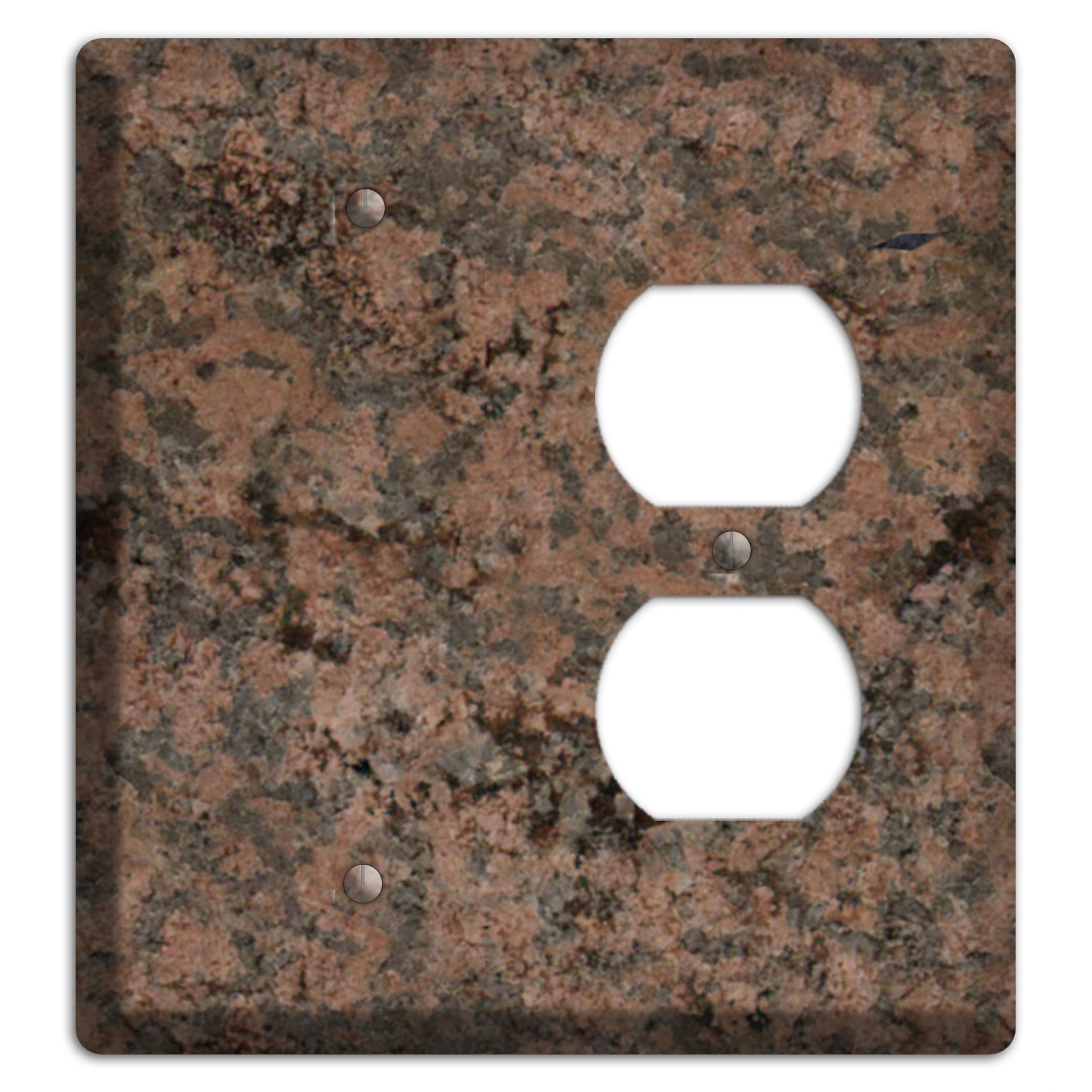 Granite Name: Indian Dakota Granite Blank / Duplex Wallplate