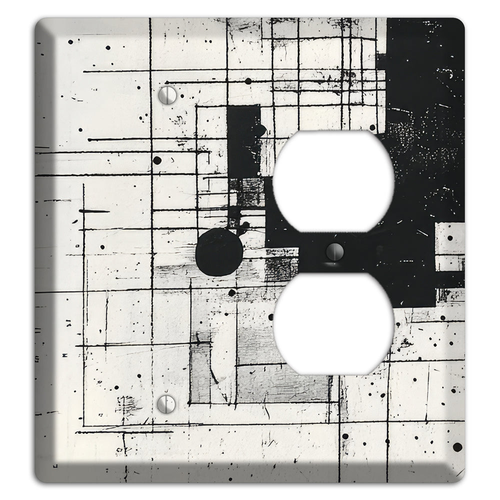Drafting Ghost Grid Blank / Duplex Wallplate