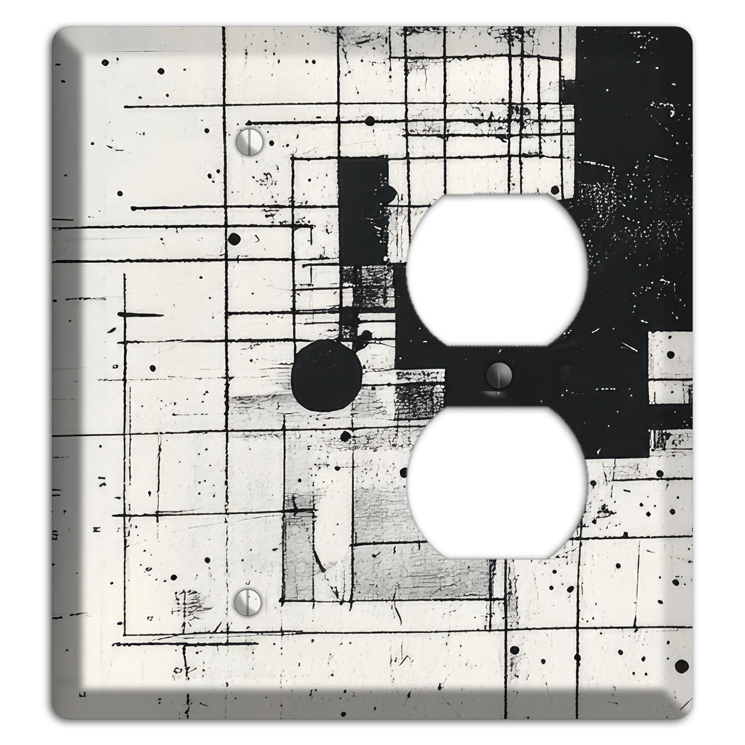 Drafting Ghost Grid Blank / Duplex Wallplate