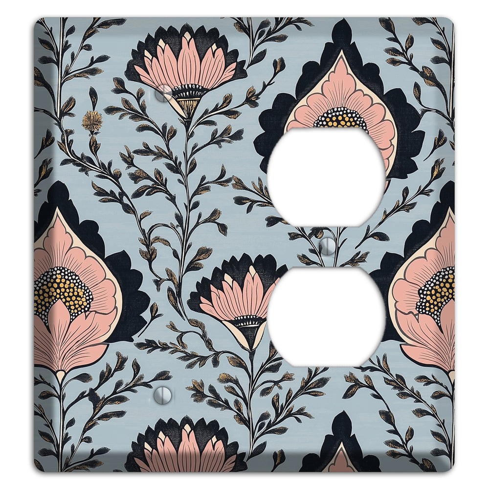Lotus & Damask Dusk Blank / Duplex Wallplate