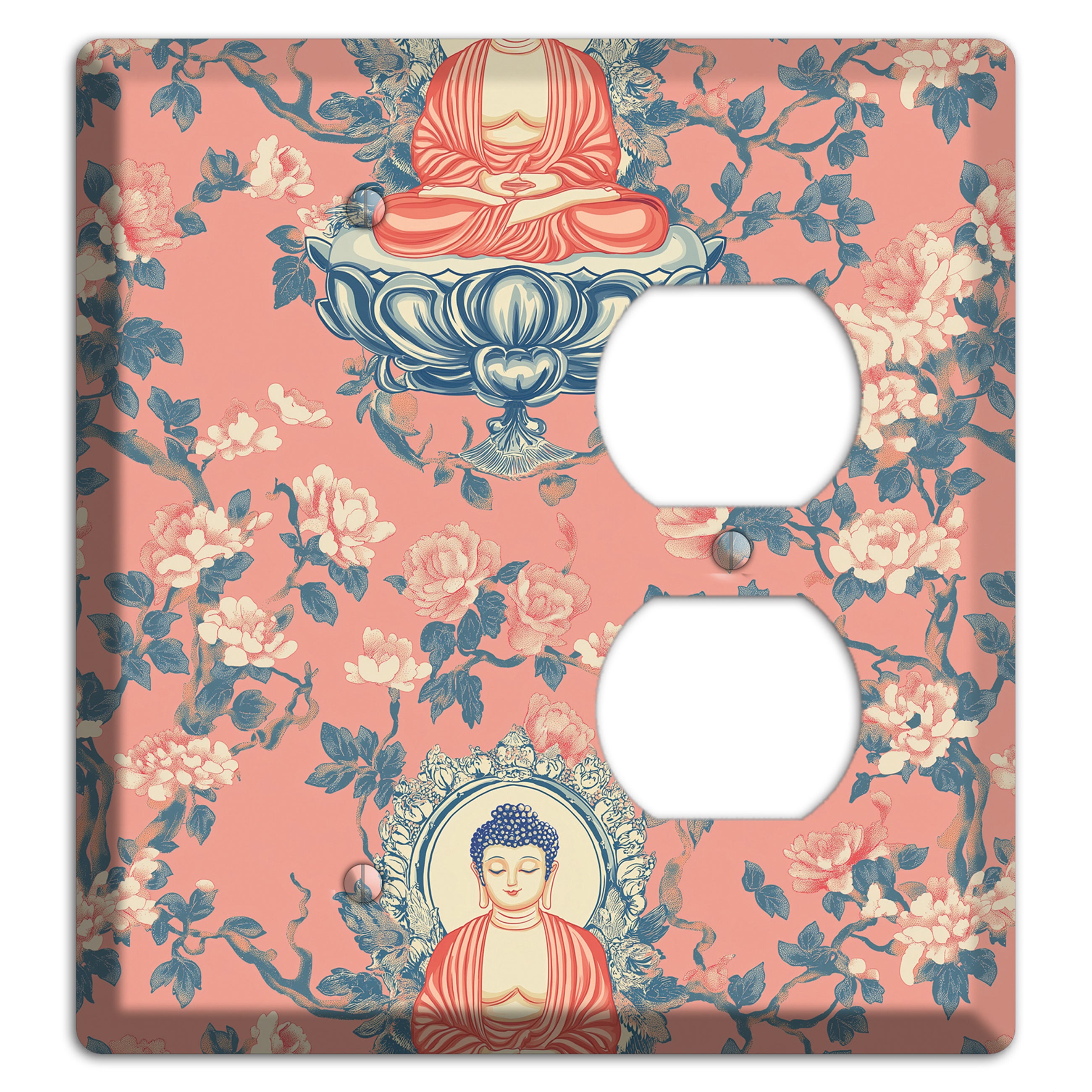 Lotus & Blossom Blank / Duplex Wallplate
