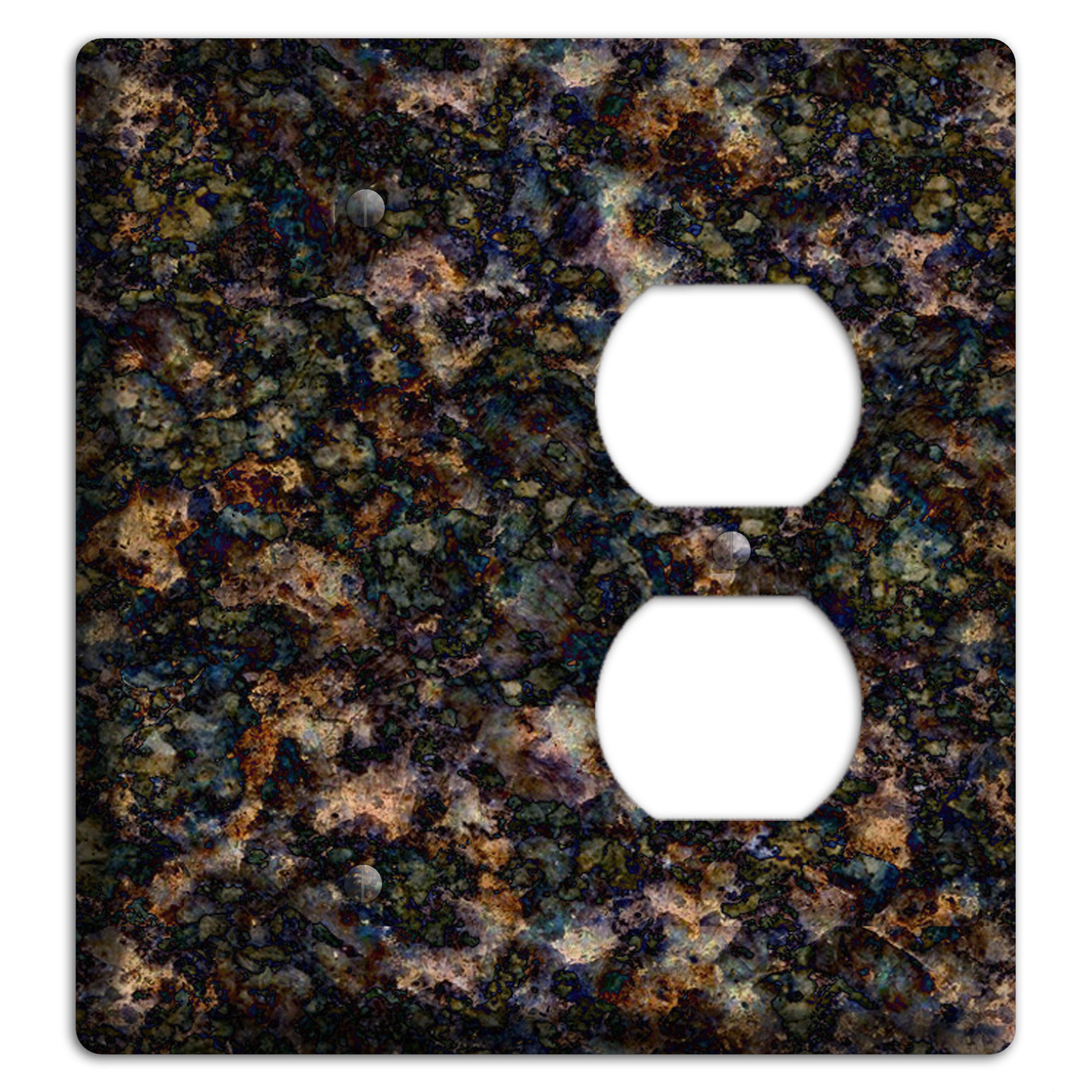 Volga Blue Granite Blank / Duplex Wallplate