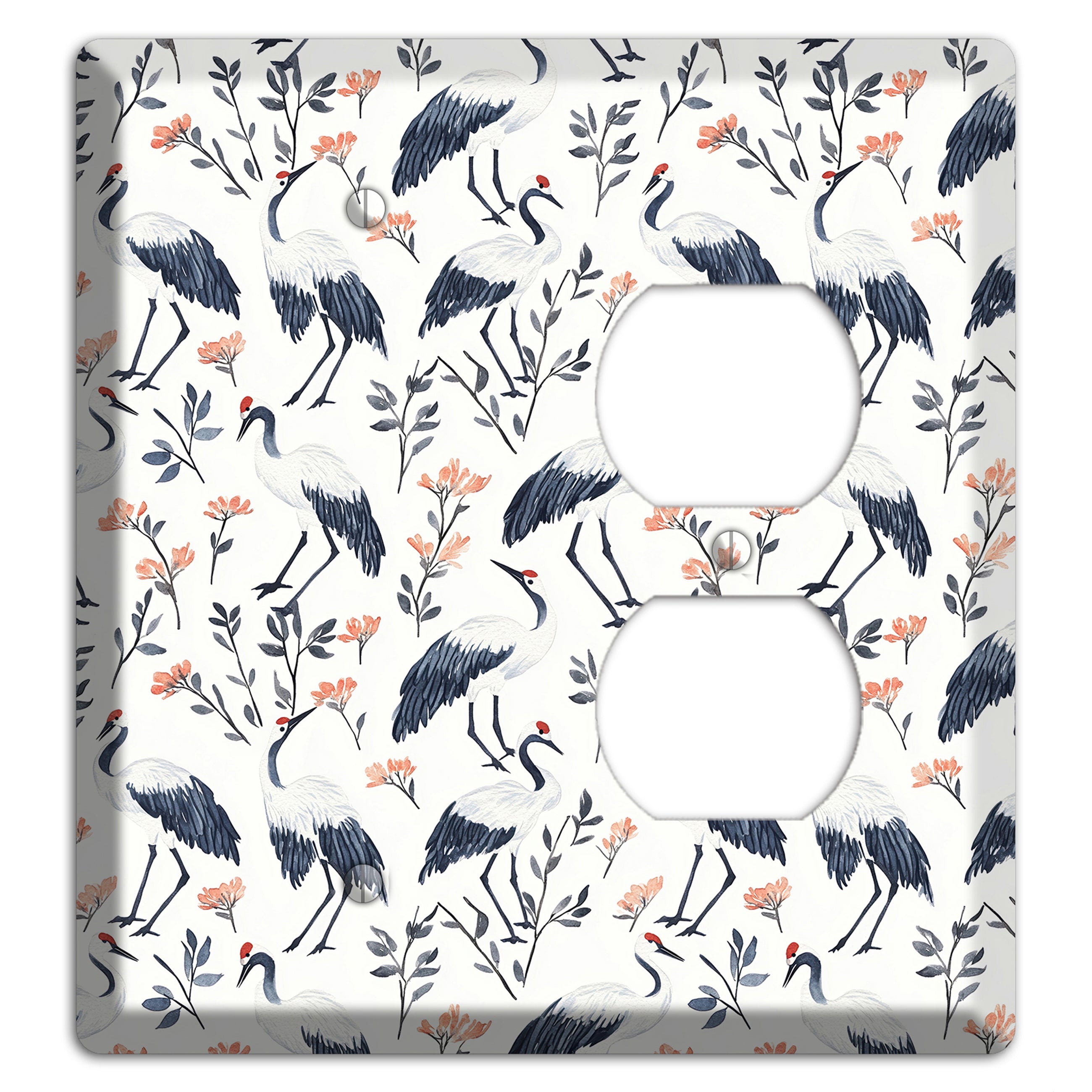 Slate & Coral Marsh Blank / Duplex Wallplate