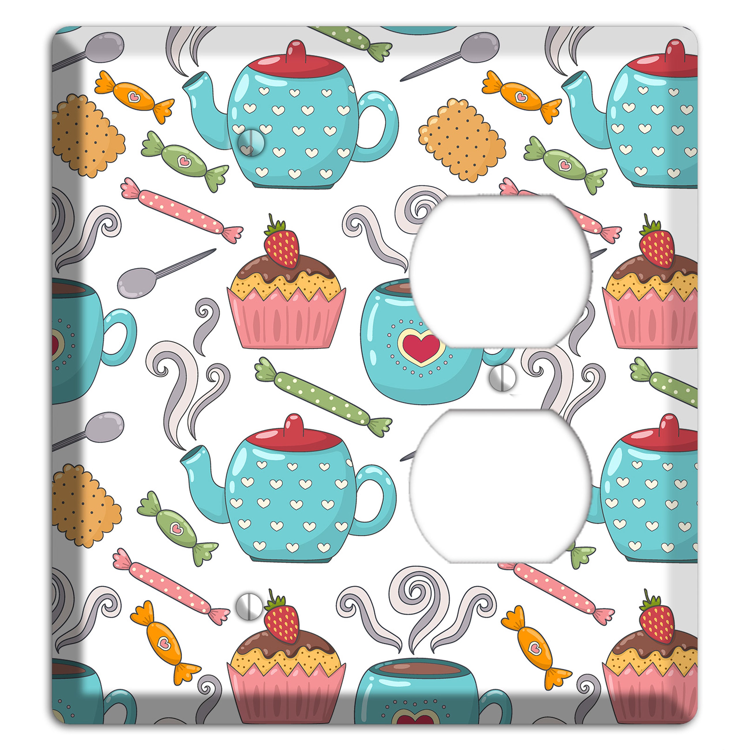 Sweet Tea Party (White) Blank / Duplex Wallplate